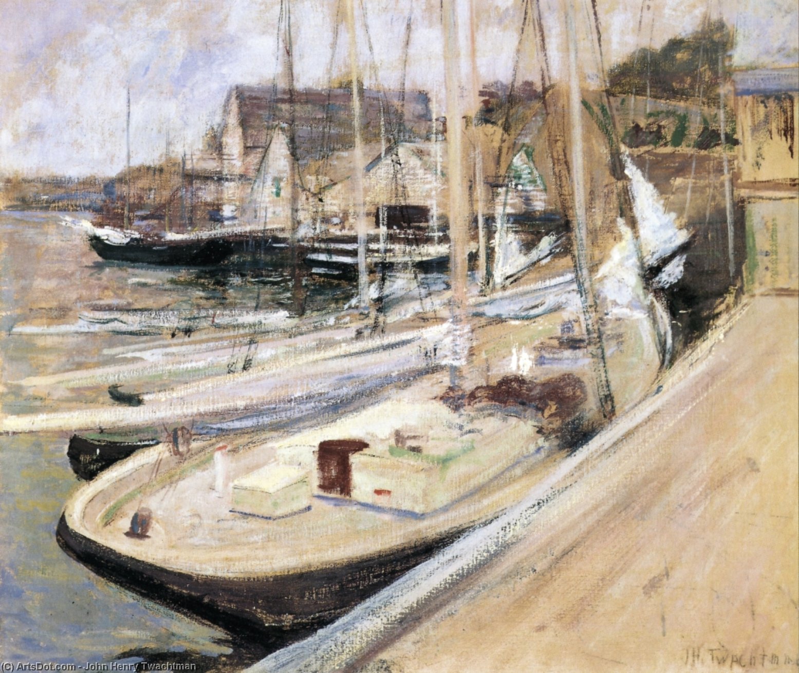Fishing Boats At Gloucester — John Henry Twachtman