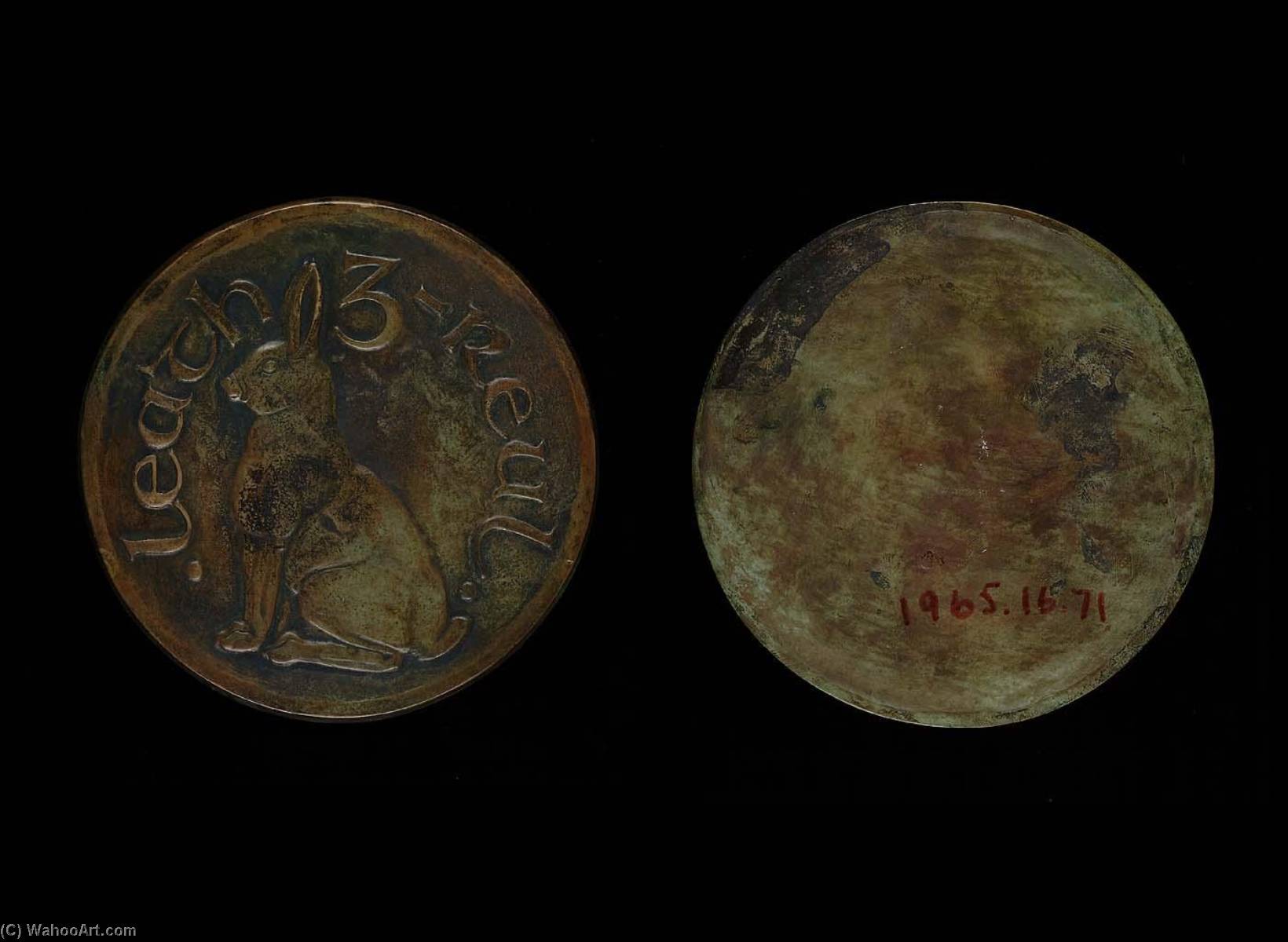 Irish Free State Coinage Design 3 Leath Reul — Paul Manship