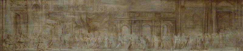 Carlos I Y Los Caballeros De La Jarretera En Procesión — Sir Anthony Van Dyck