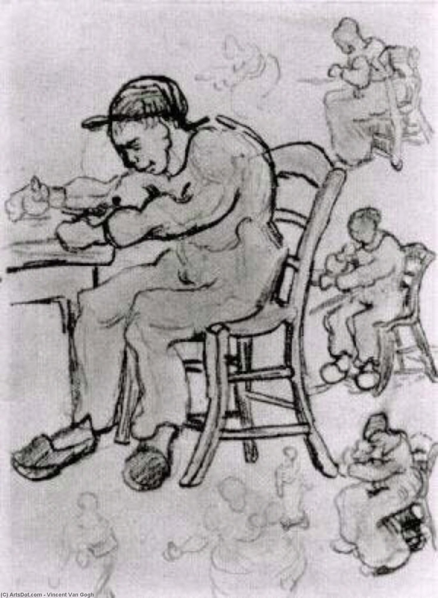Blech Mit Personen Auf Stühlen — Vincent Willem Van Gogh