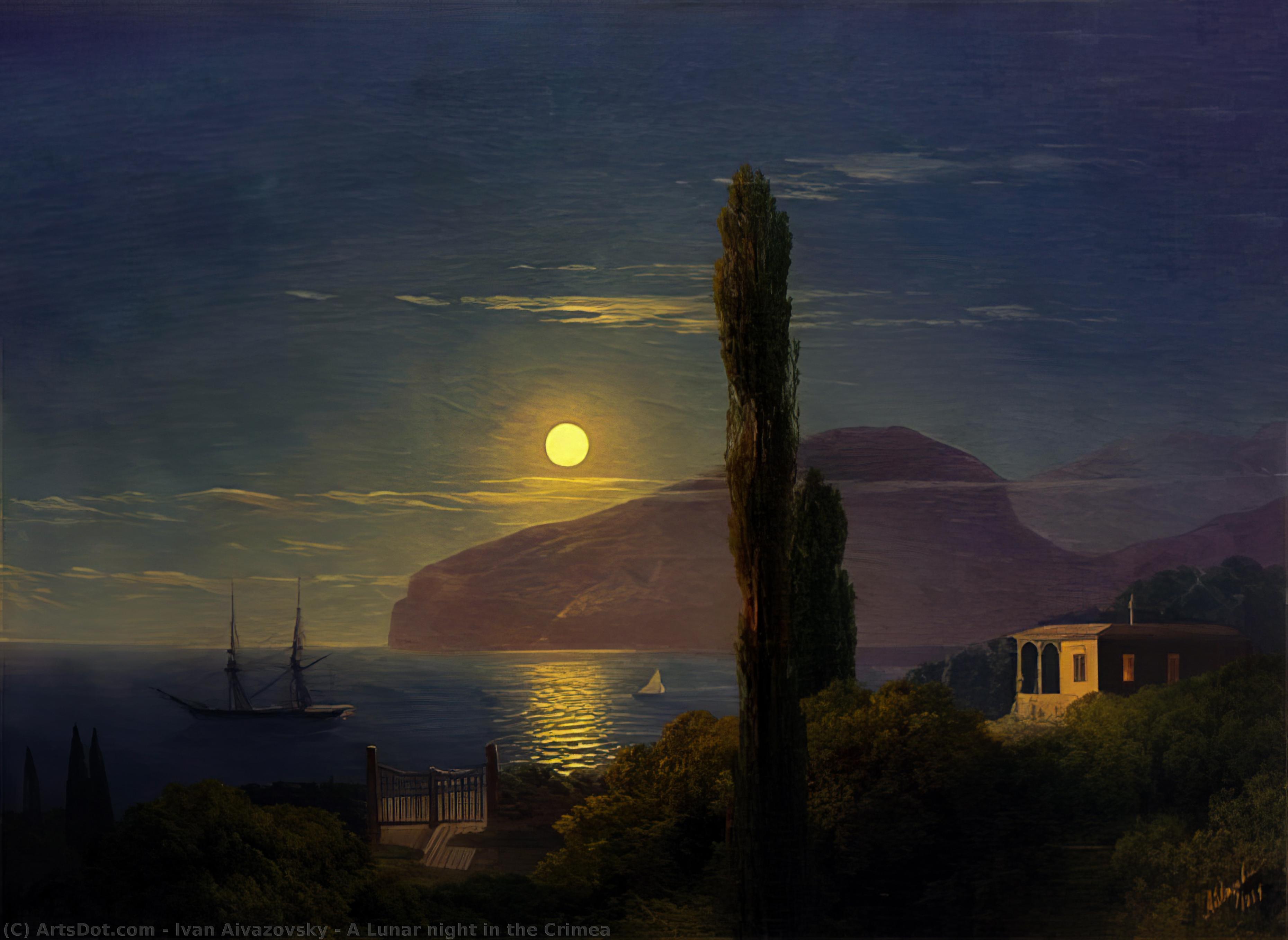 A Lunar Night In The Crimea — Ivan Konstantinovich Aivazovsky
