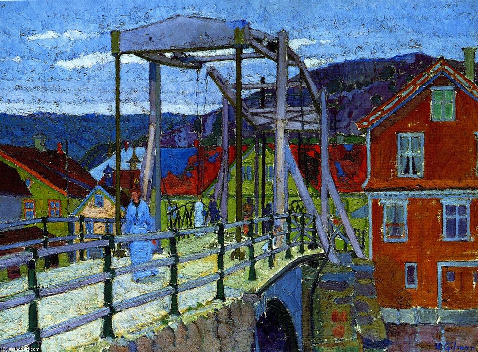 Canal Bridge, Flekkefjord — Harold John Wilde