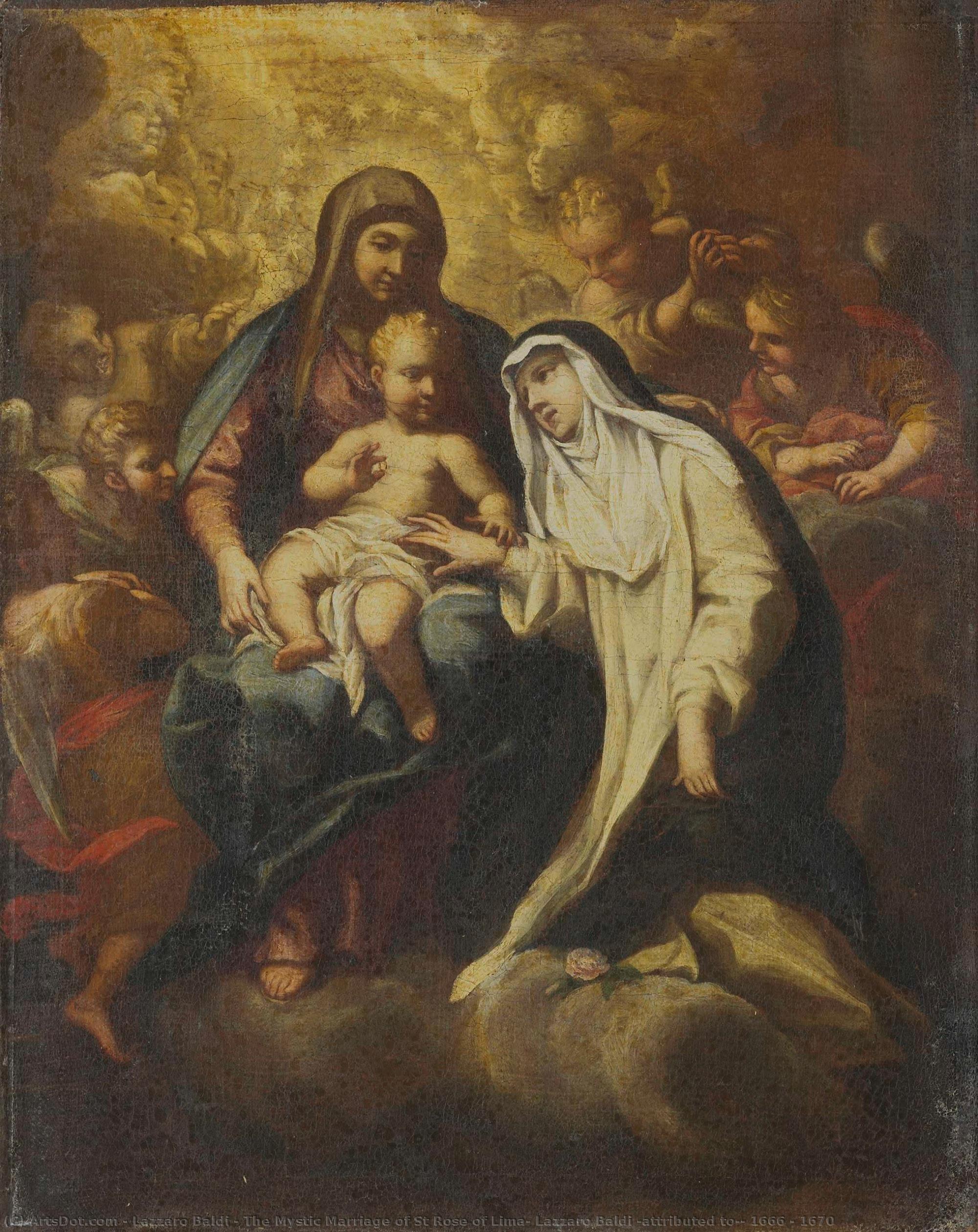 The Mystic Marriage Of St Rose Of Lima, Lazzaro Baldi (attributed To), 1666 - 1670 — Lazzaro Baldi