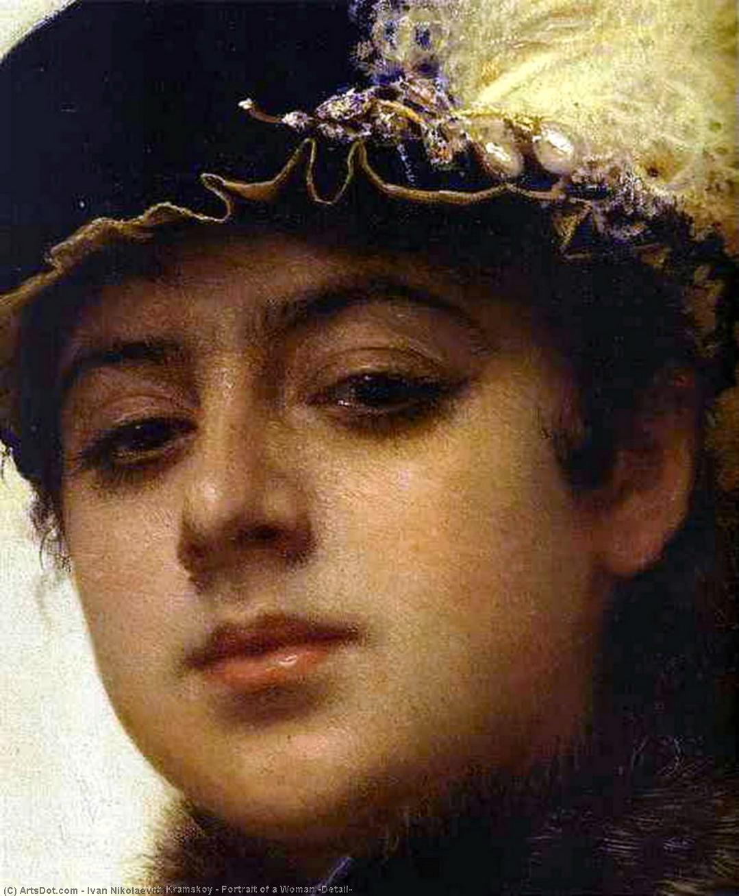 Portrait Of A Woman (detail) — Ivan Nikolaevich Kramskoy