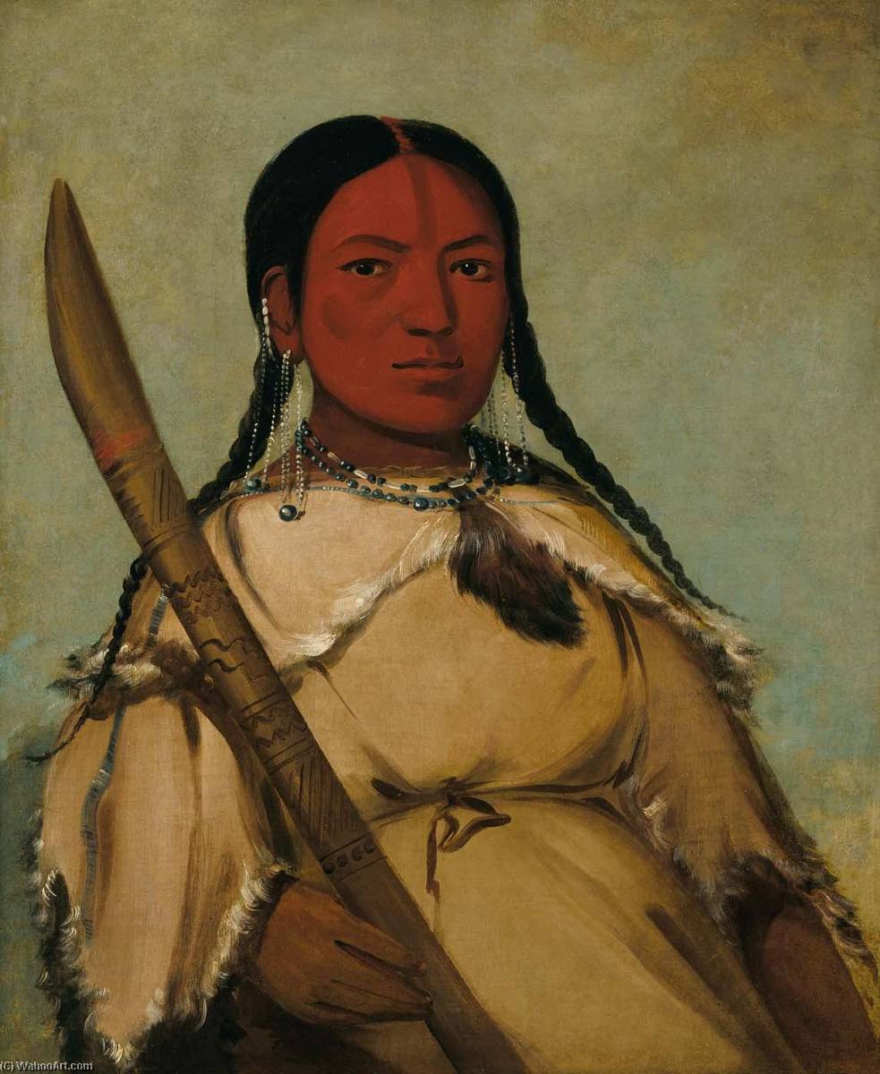 Chin Cha Pee, El Bicho De Fuego Que Se Arrastra, Esposa De Cabeza De Huevo De Paloma — George Catlin