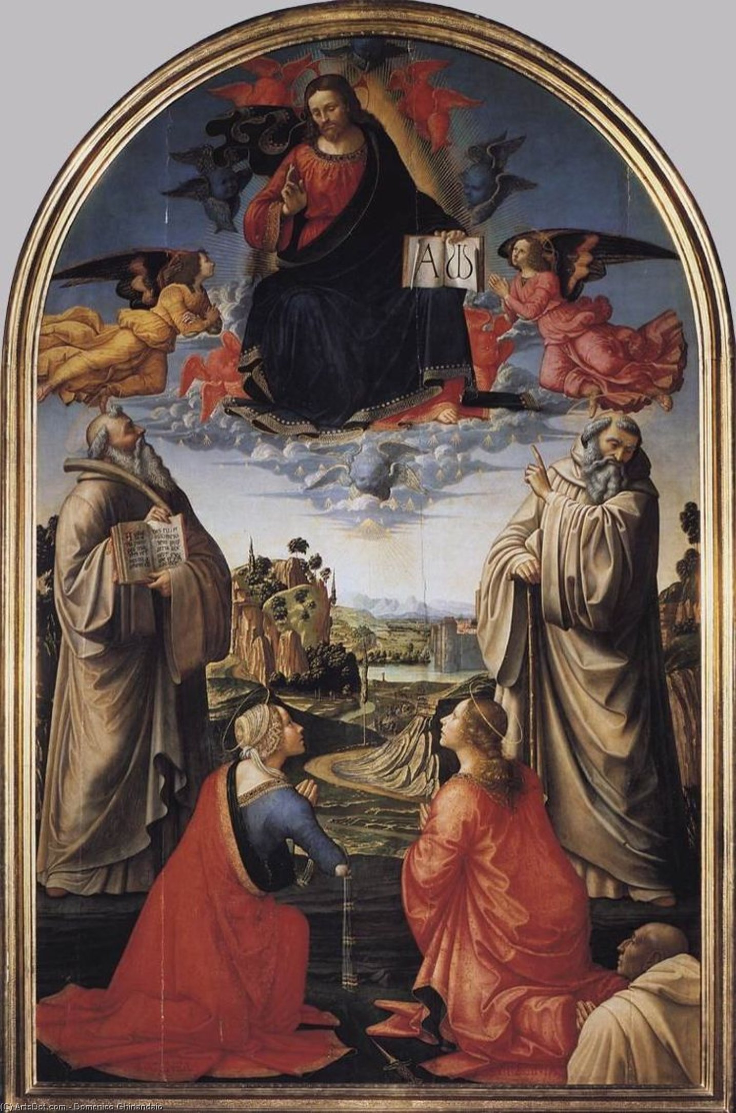 Christ In Heaven With Four Saints And A Donor — Domenico Ghirlandaio