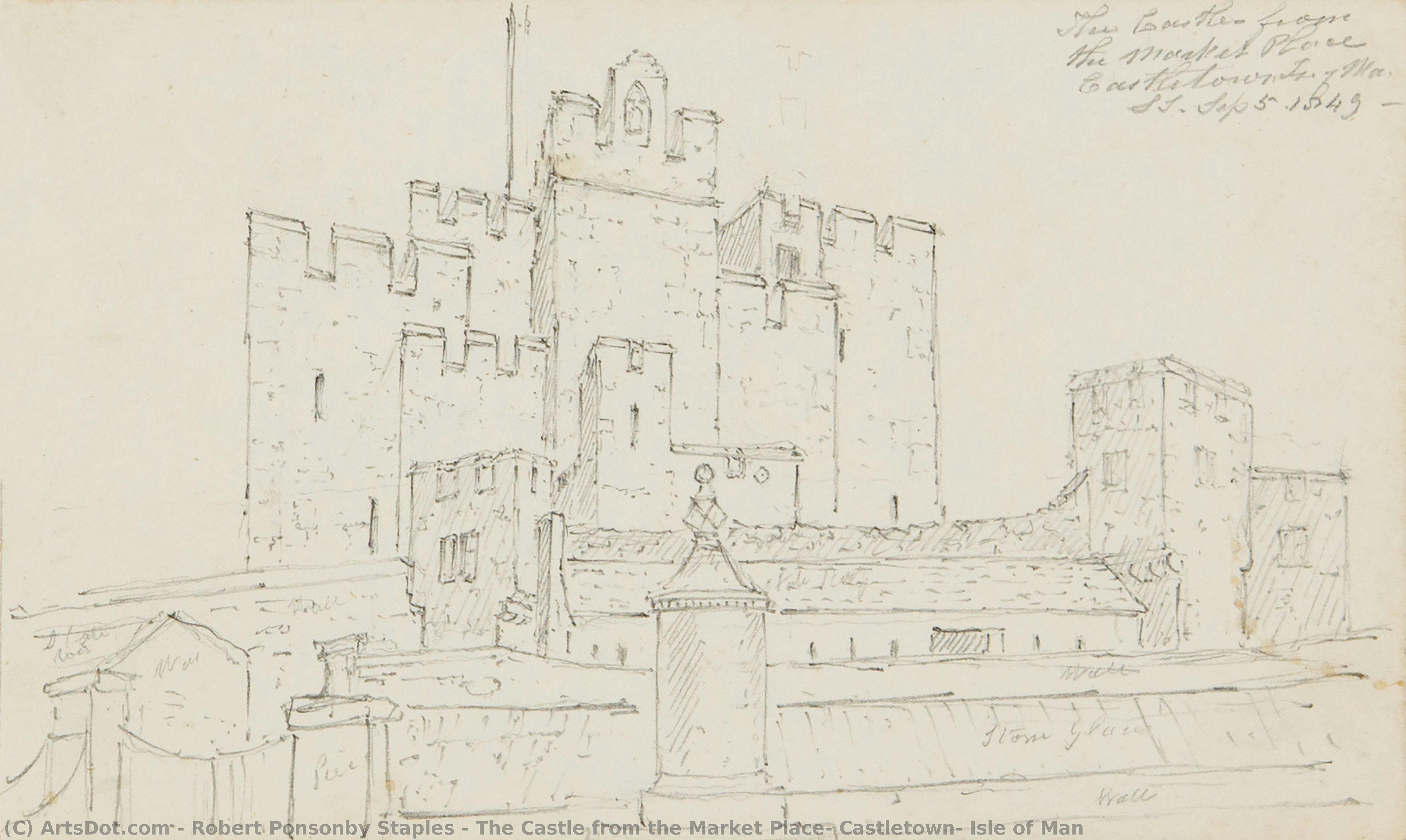 The Castle From The Market Place, Castletown, Isle Of Man — Robert Ponsonby Staples