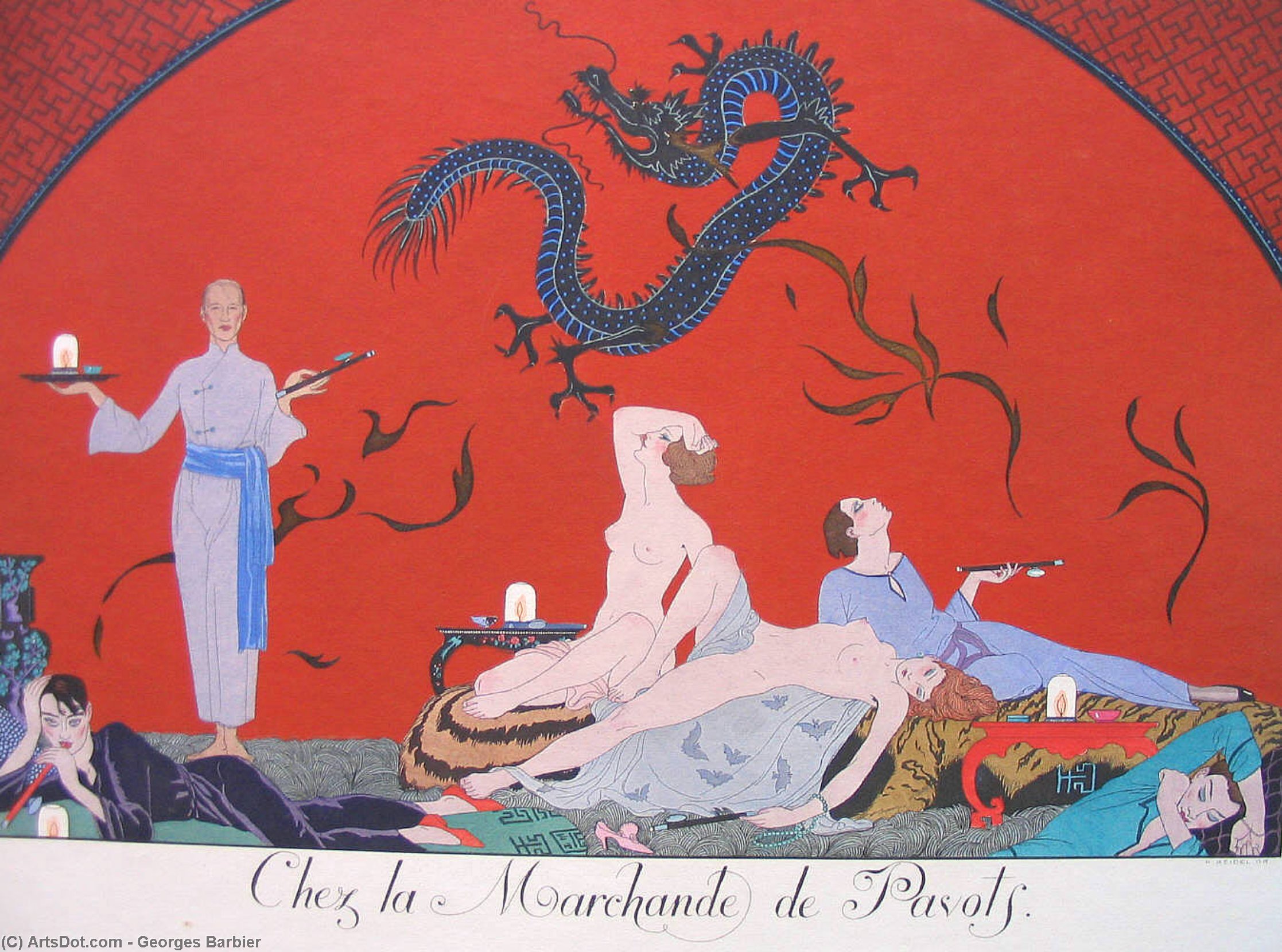 Chez La Marchande De Pavots — Жорж Барбье