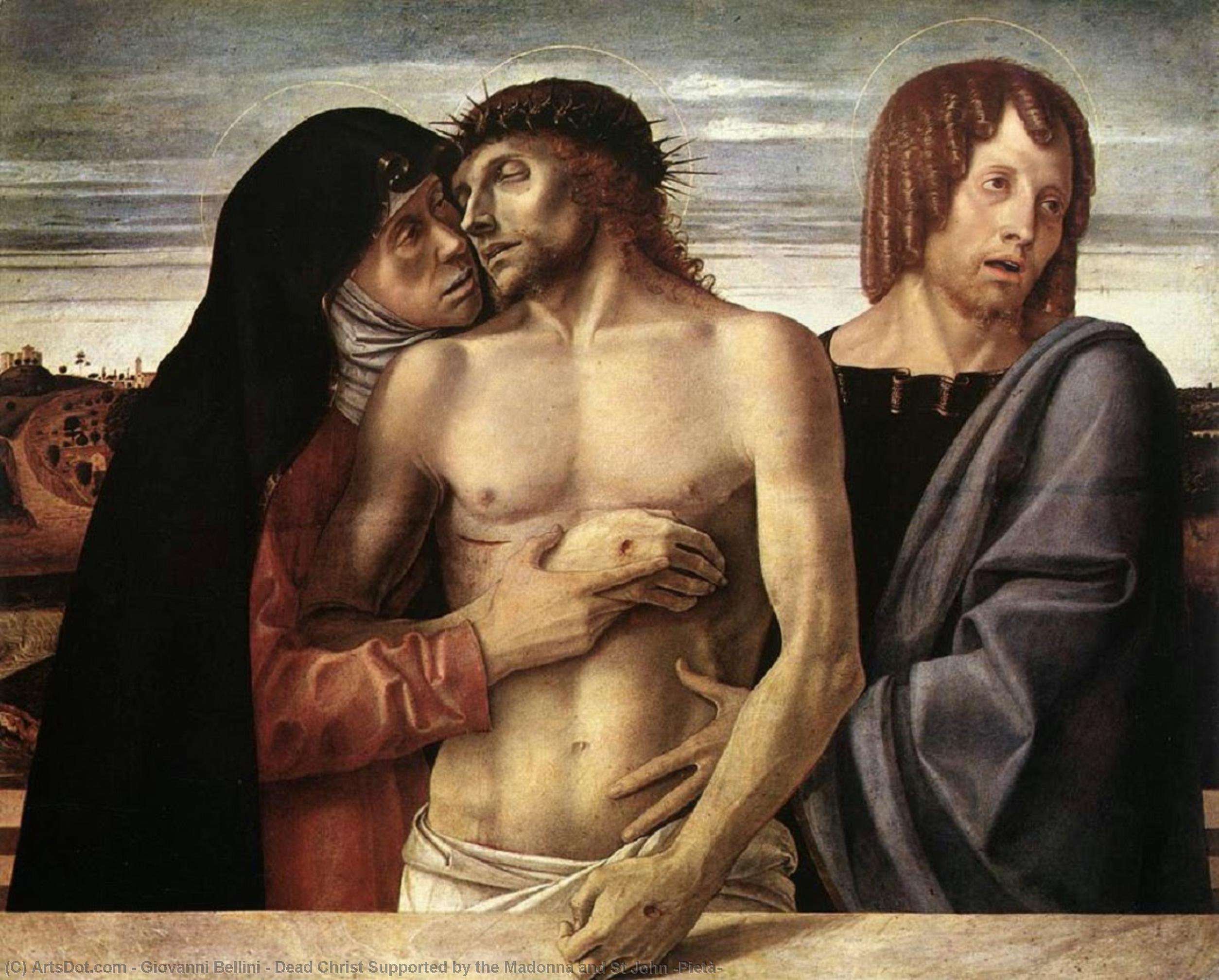 Dead Christ Supported By The Madonna And St John (pietà) — Giovanni Bellini