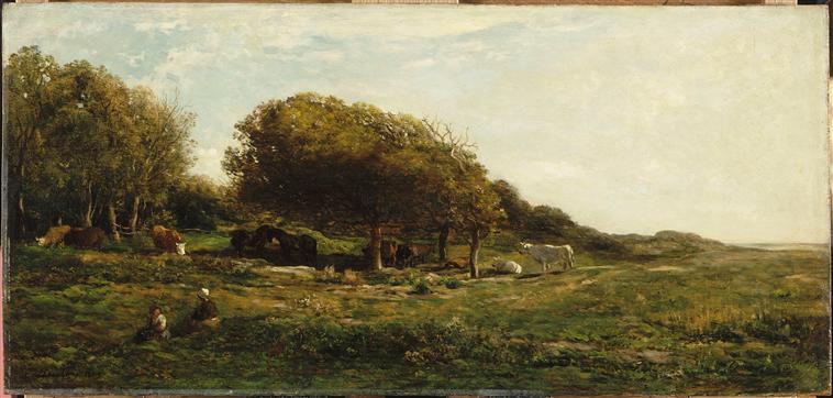 Les Graves De Villerville, Dit Aussi Paturage Avec Vue Sur La Mer — Šarl Fransoa Dobњији