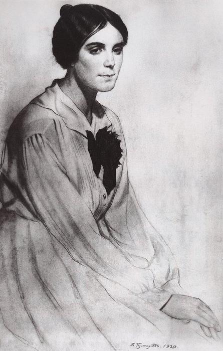 Portrait Of A Woman — Boris Mikhailovich Kustodiev