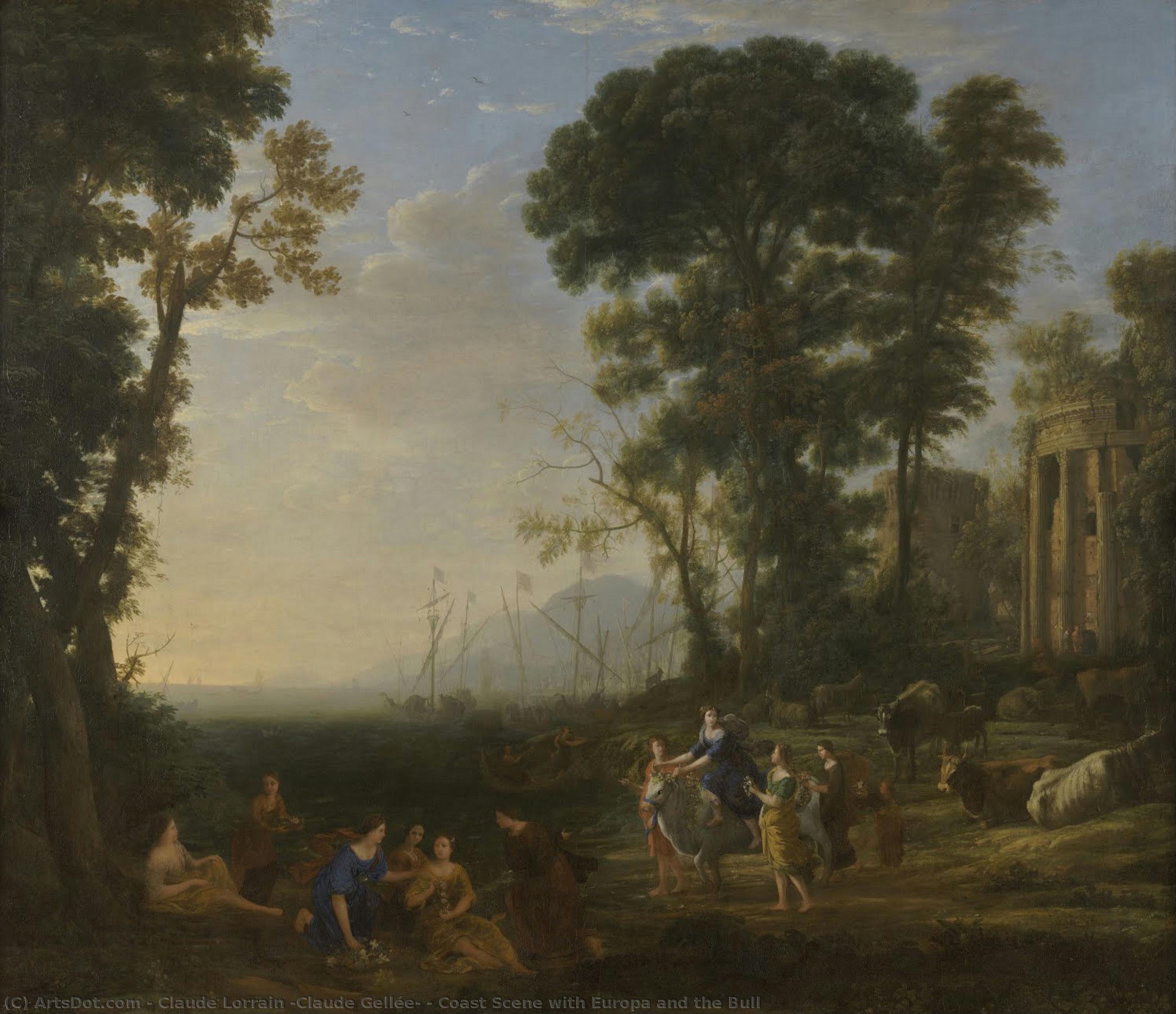 Coast Scene With Europa And The Bull — Claude Lorrain (claude Gellée)