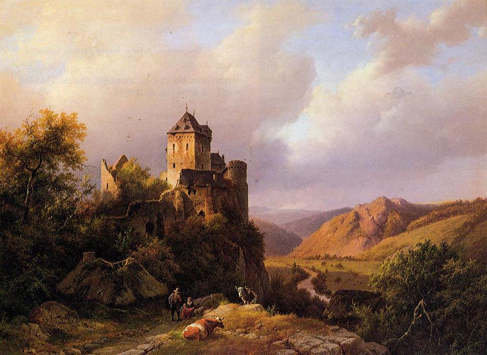 Resting On The Way To Pasture — Barend Cornelis Koekkoek