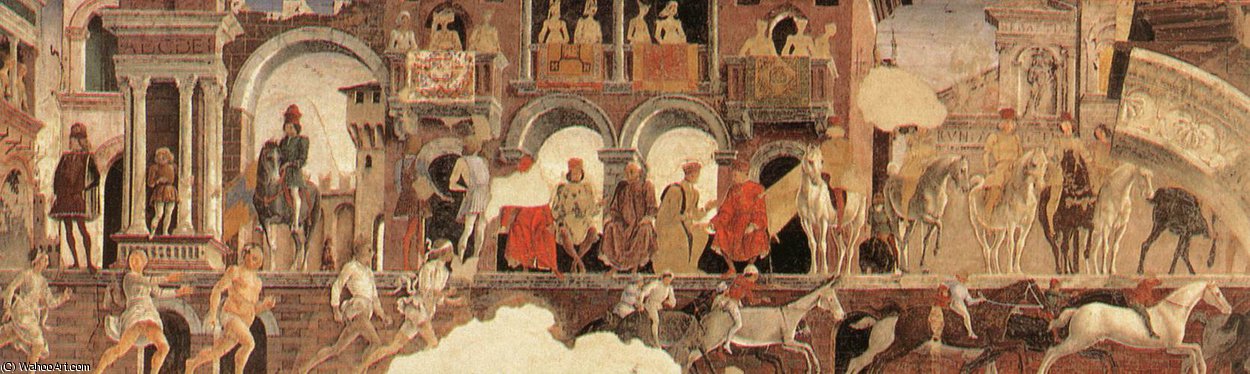 Schifanoia - April And May - Allegory Of April (detail) — Francesco Del Cossa