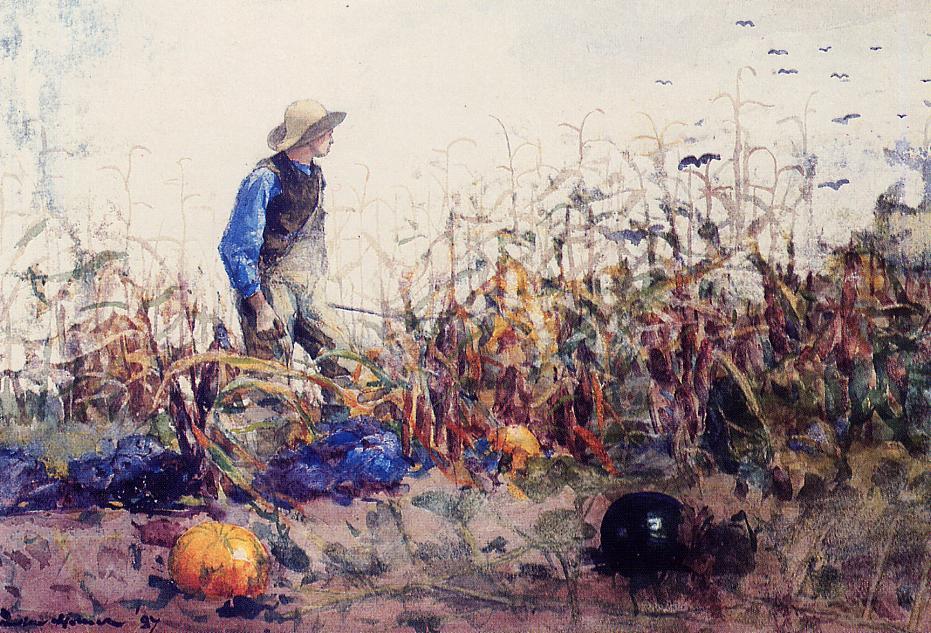 Among The Vegetables (aka Boy In A Cornfield) — Винслоу Хомер