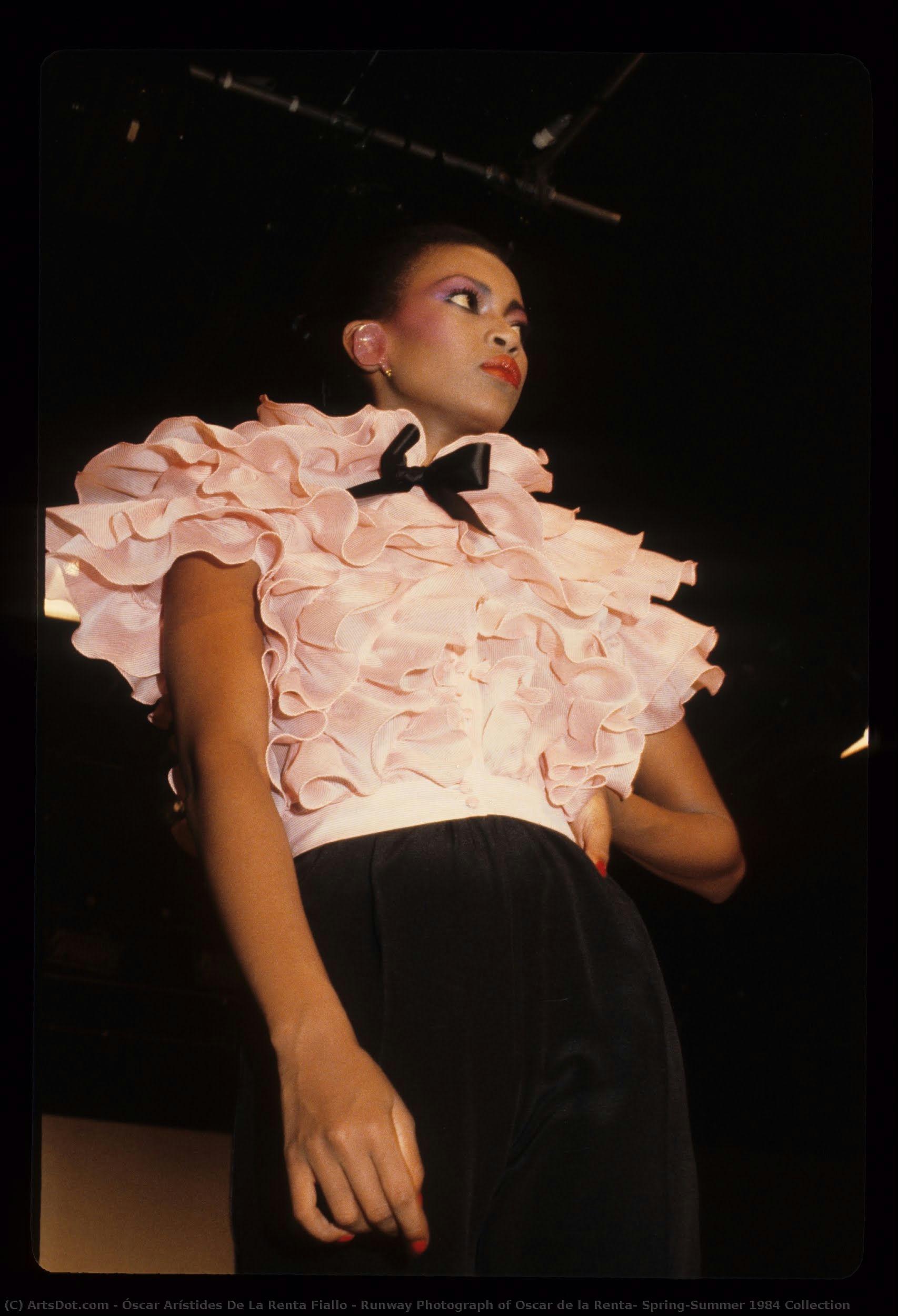 Runway Photograph Of Oscar De La Renta, Spring/summer 1984 Collection — Viriato Fiallo