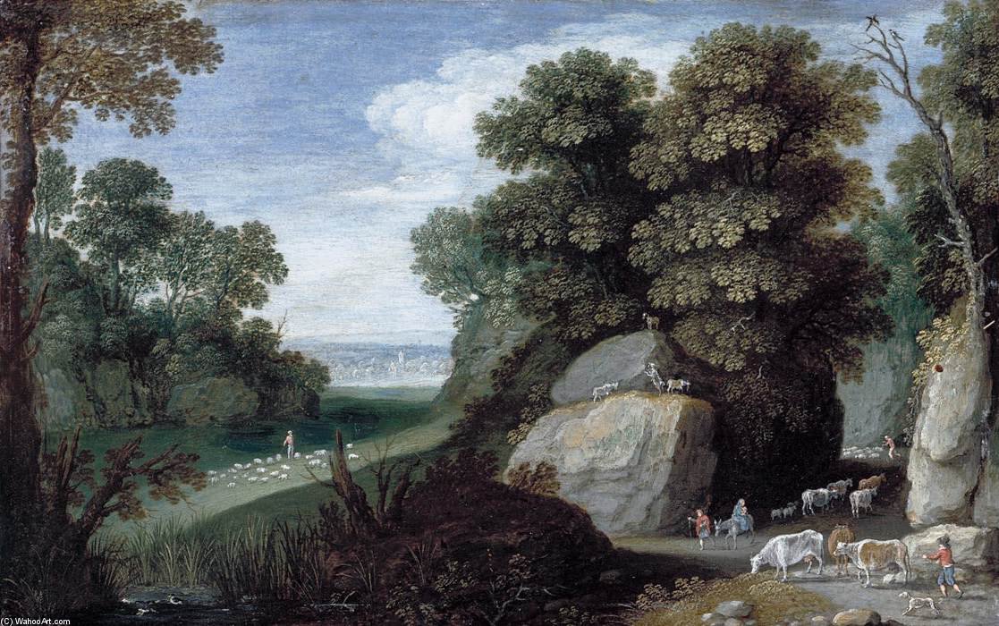 Rocky Pastoral Landscape — Maerten Ryckaert