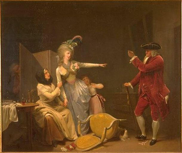 L'amant Jaloux Le Vieillard Jaloux (titre Ancien) — Louis Léopold Boilly