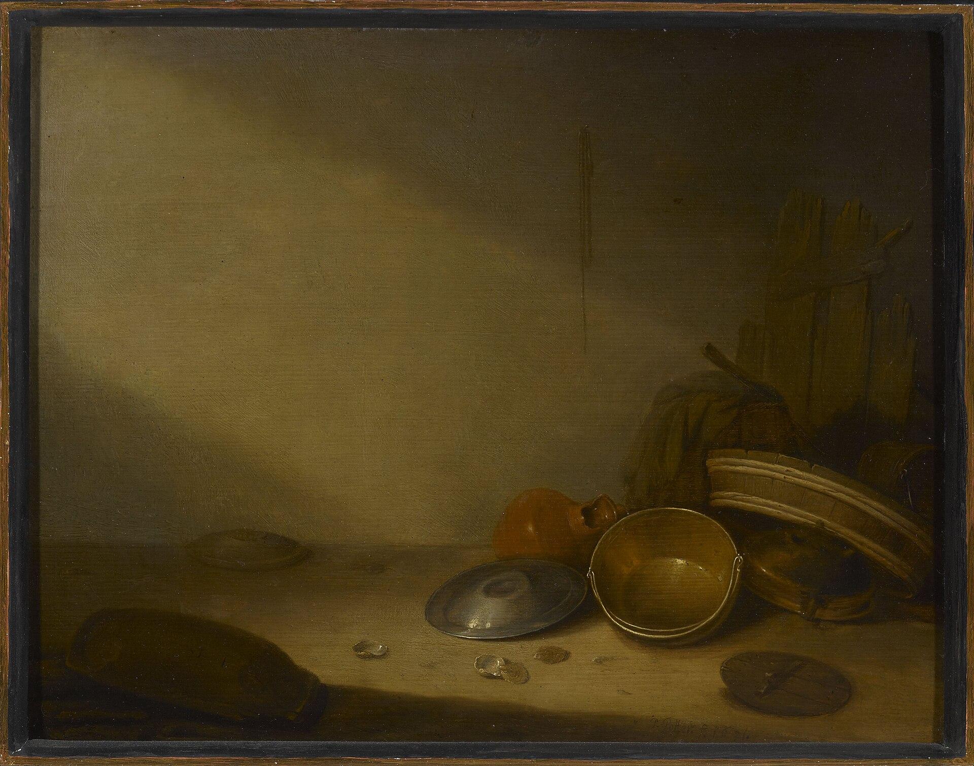 Still Life With Old Dishes — Pieter Symonsz Potter