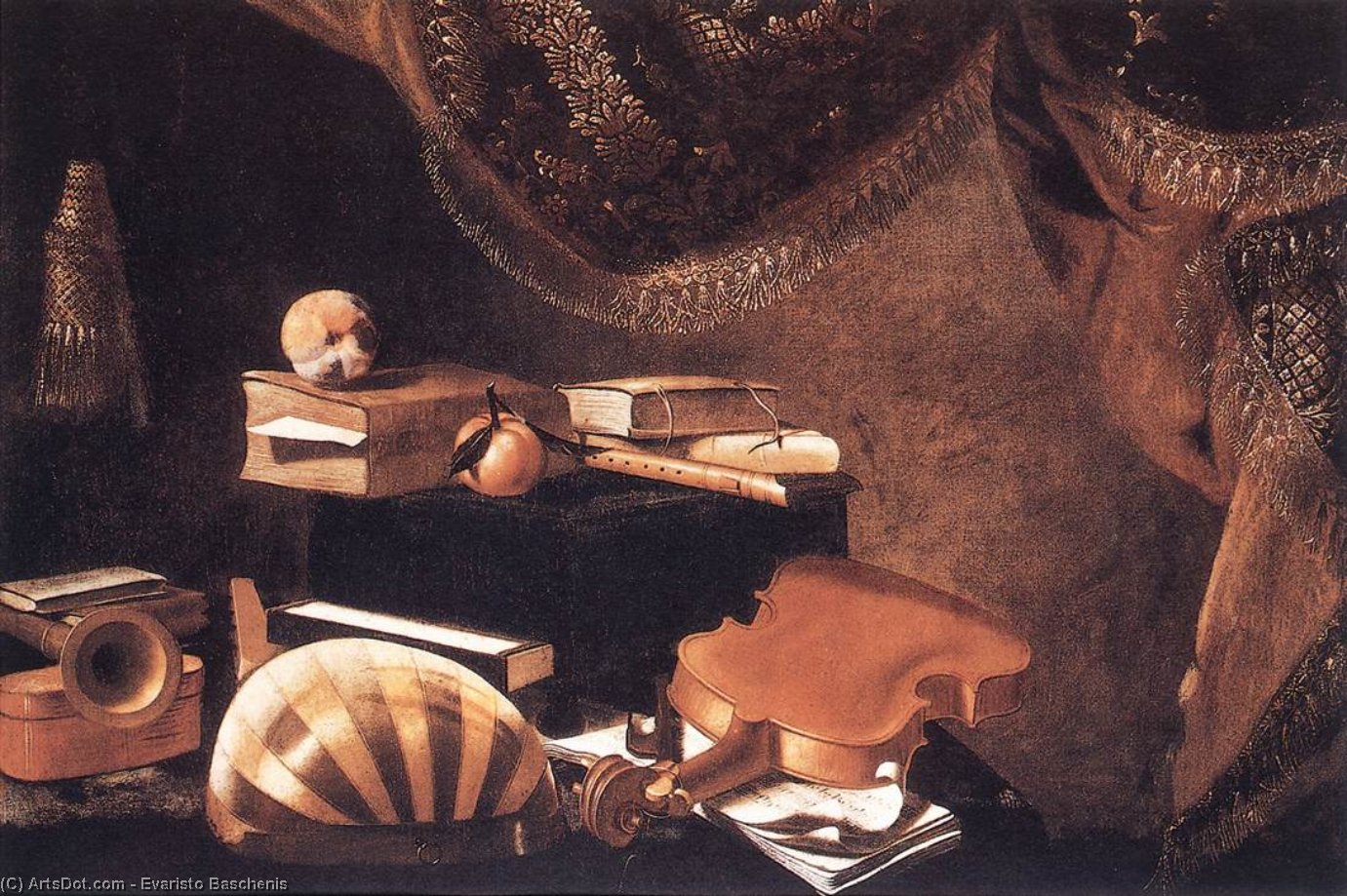 Still-life With Musical Instruments — Evaristo Baschenis