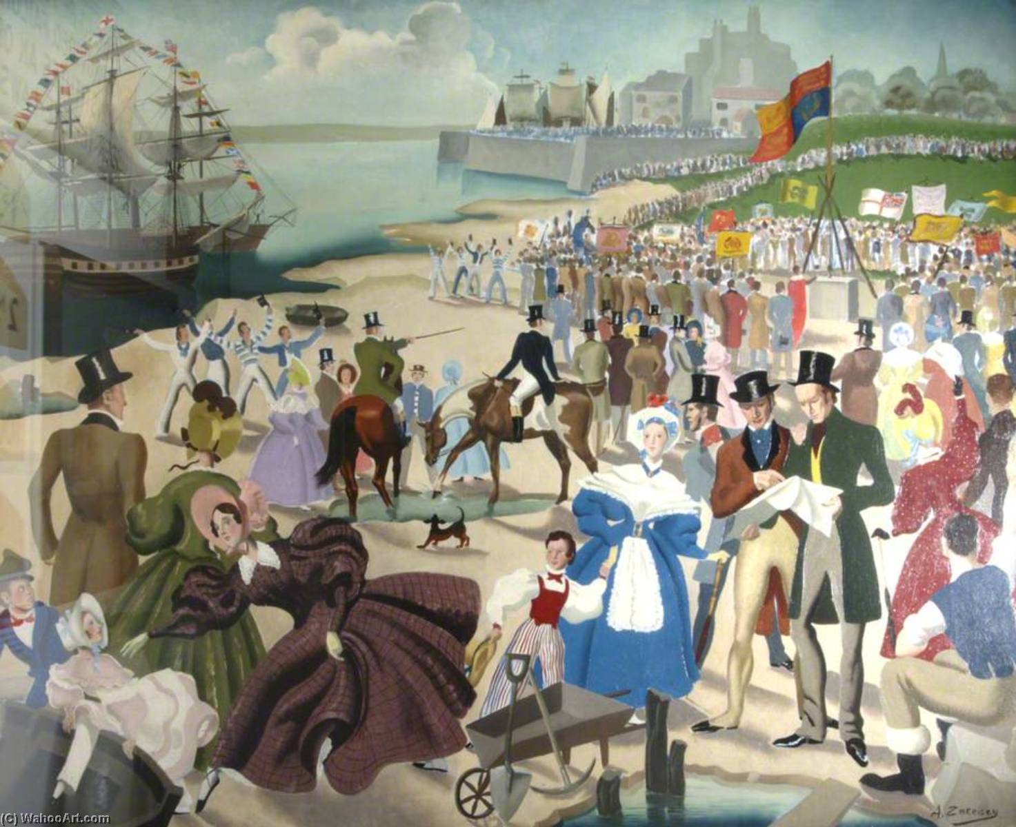Laying Of Foundation Stone Of Southampton Docks, 1838 — Anna Katrina Zinkeisen