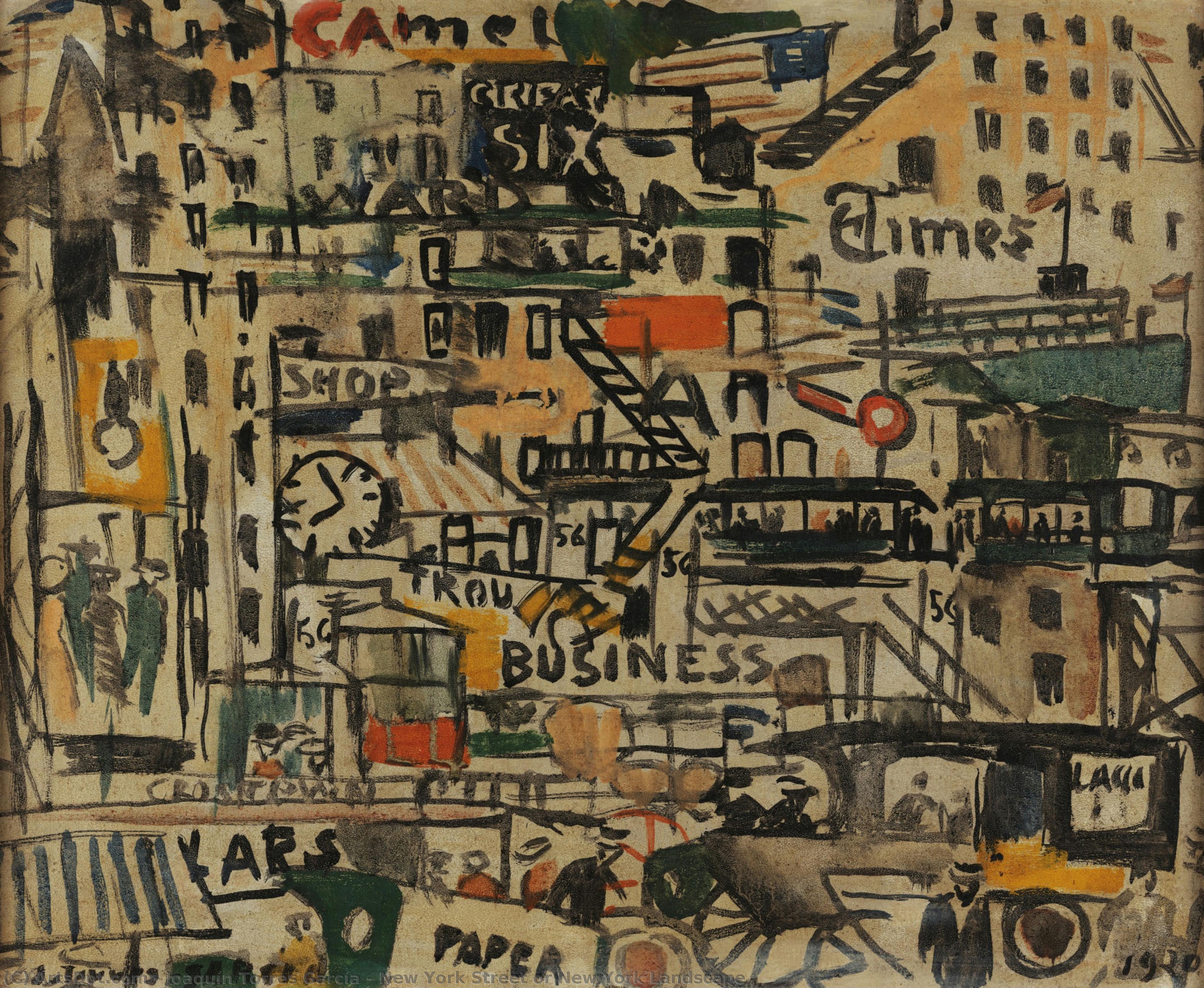 New York Street Or New York Landscape — ホアキン・トーレス＝ガルシア