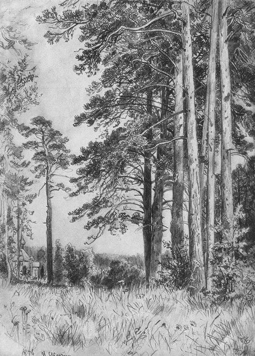 Near The Monastery — Ivan Ivanovich Shishkin