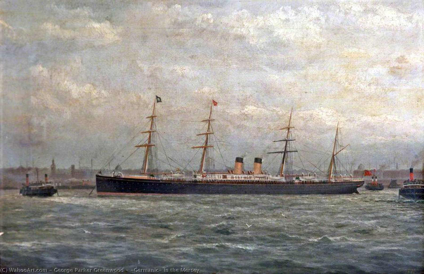 'germanic' In The Mersey — George Parker Greenwood