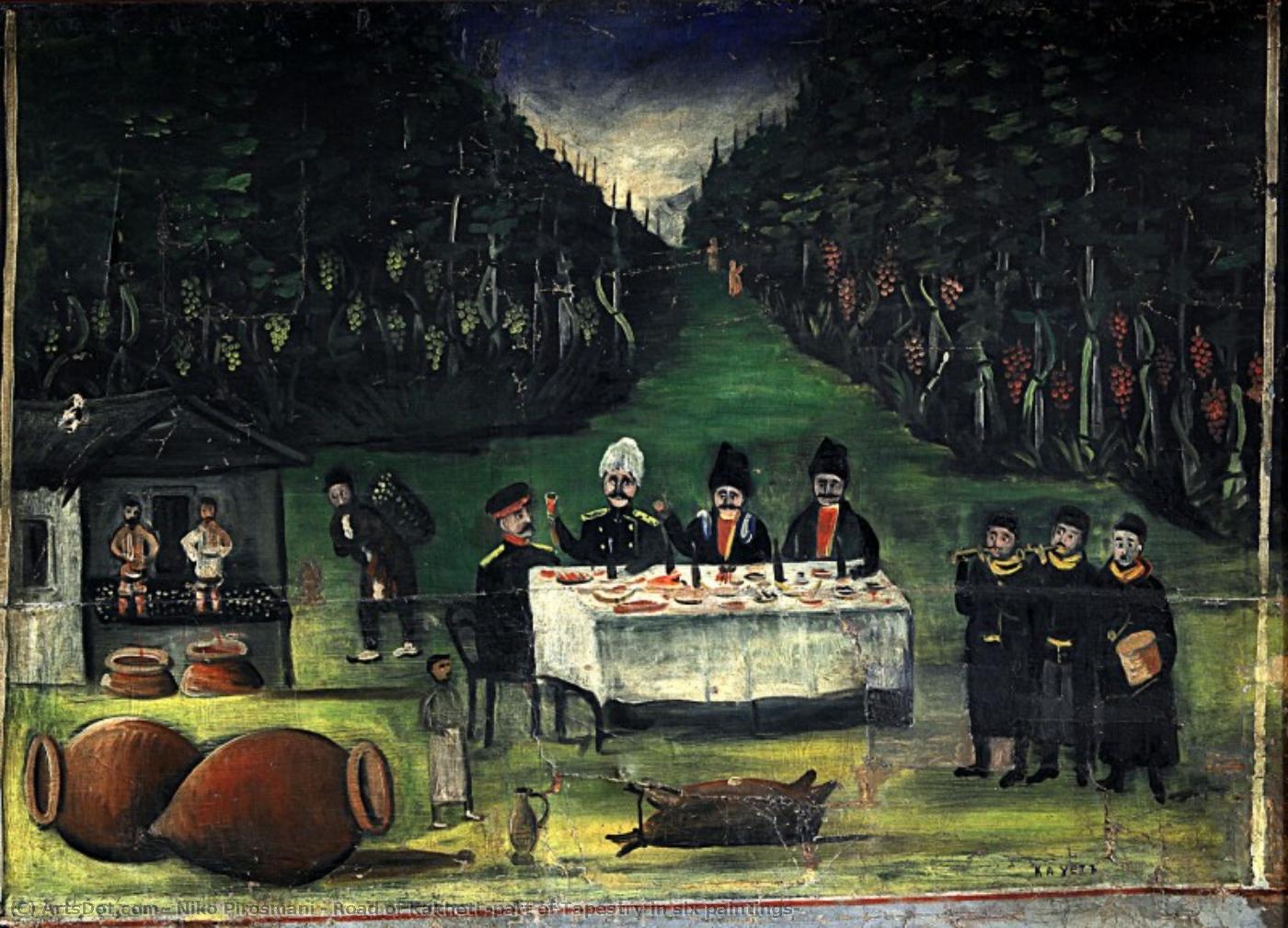 Road Of Kakheti (part Of Tapestry In Six Paintings) — Niko Pirosmani