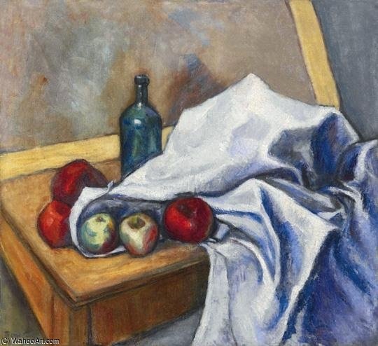 Still Life With Green Bottles — Lajos Tihanyi
