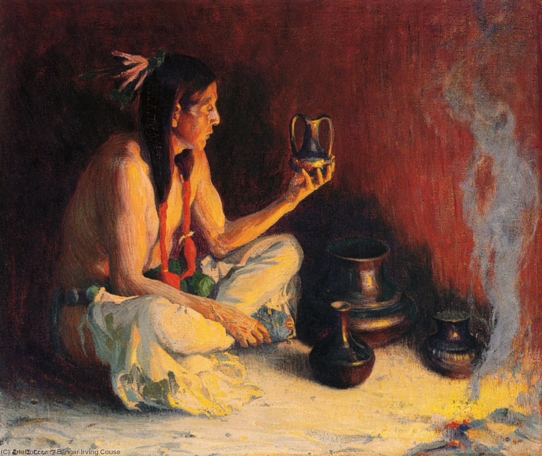Taos Indian And Pottery — Eanger Irving Couse
