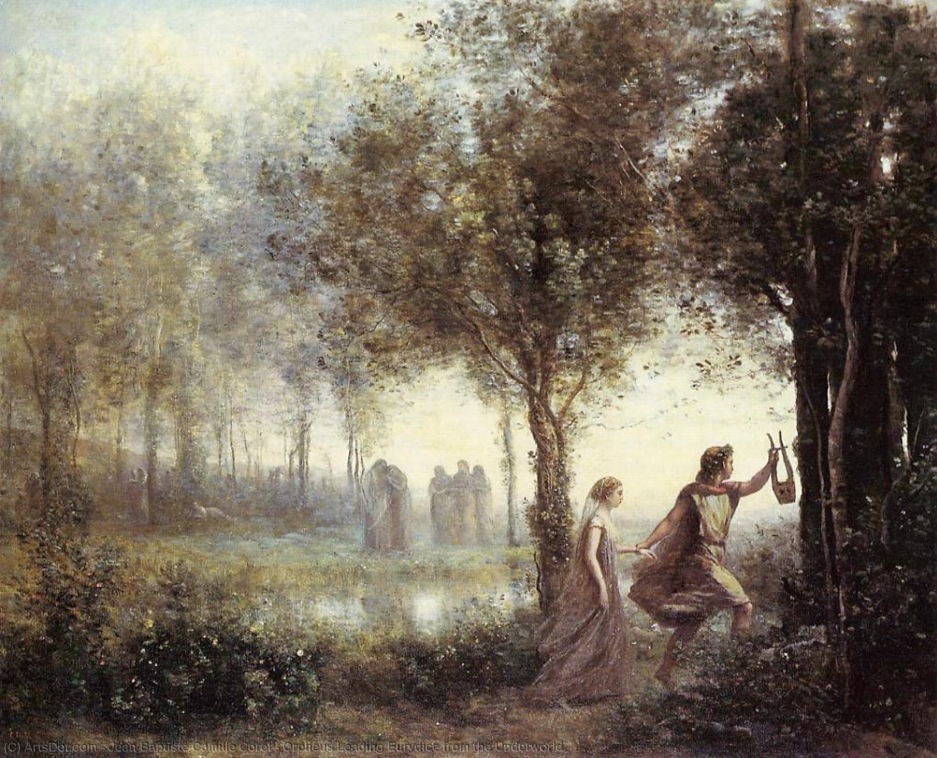 Orpheus Und Eurydike Aus Der Unterwelt — Jean-baptiste-camille Corot