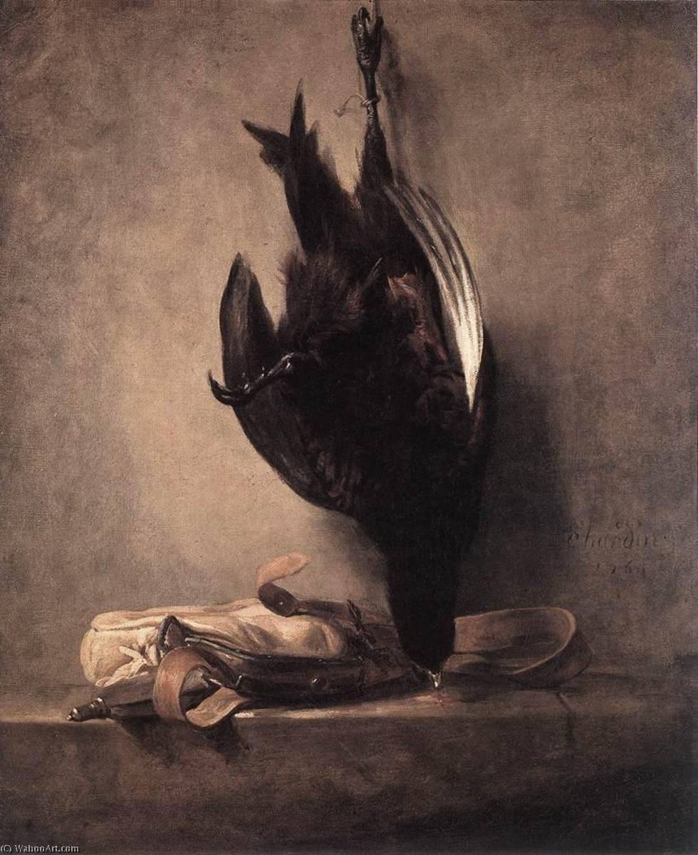 Still Life With Dead Pheasant And Hunting Bag — Jean-baptiste-siméon Chardin