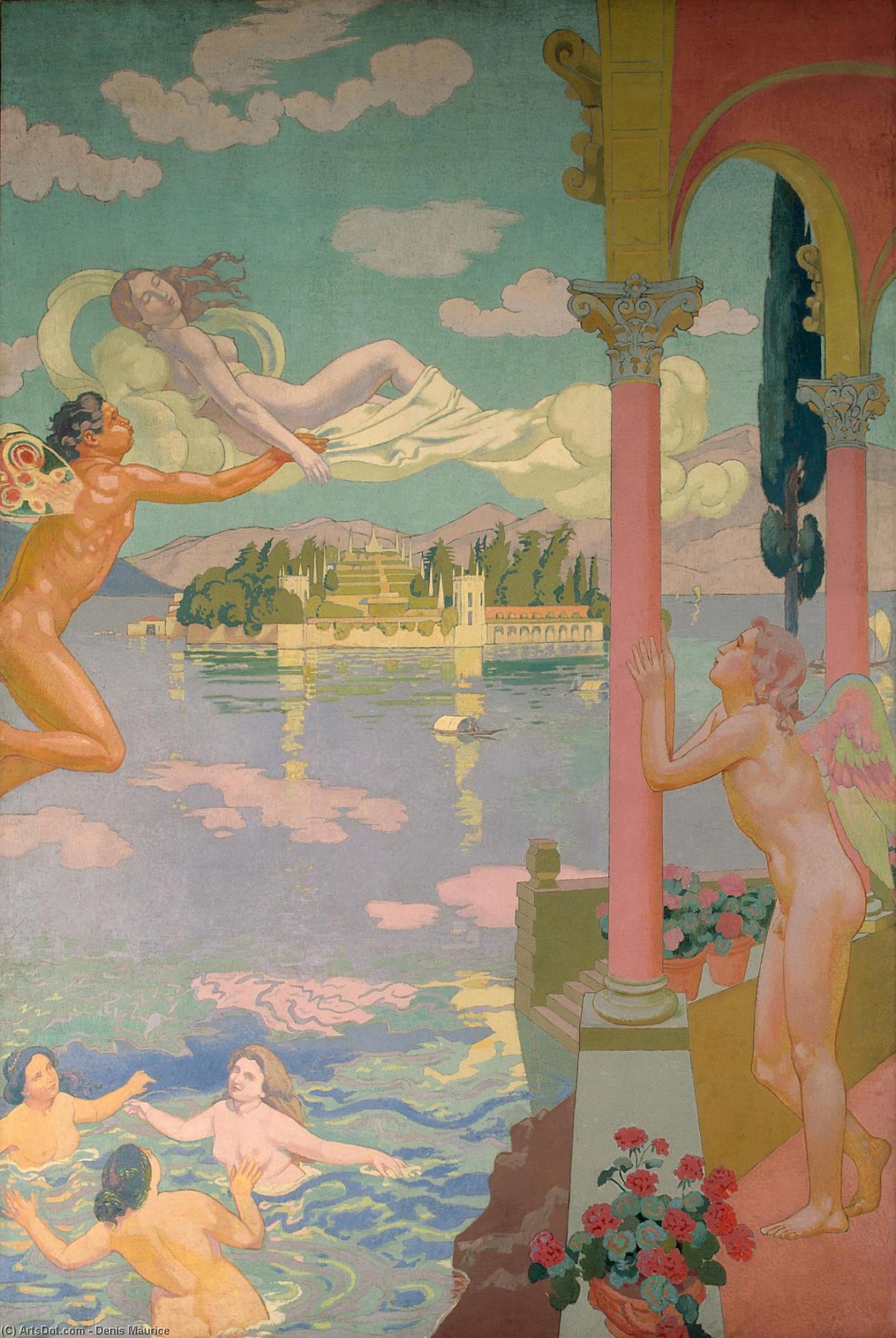 Panel 2. Zephyr Transporting Psyche To The Island Of Delight — Denis Maurice