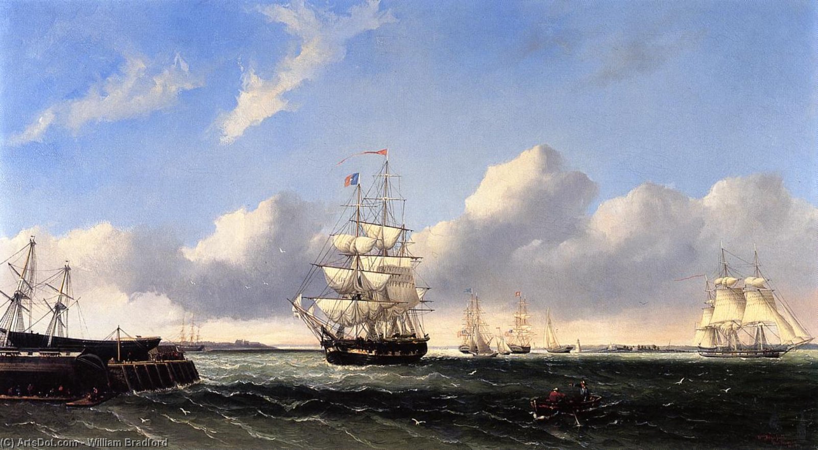 The Port Of New Bedford From Crow Island — William Bradford