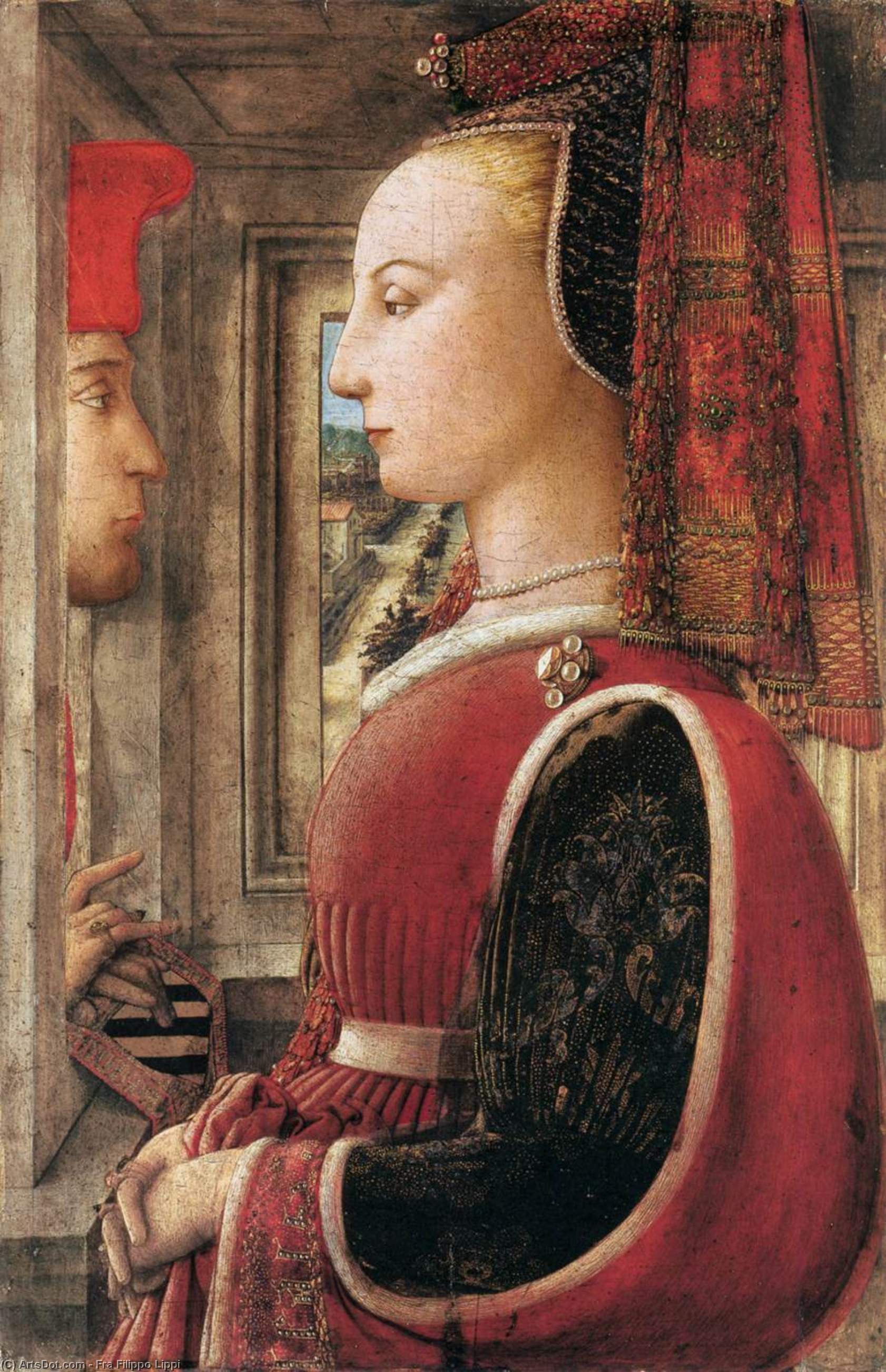 Porträt Eines Mannes Und Einer Frau — Filippo Lippi
