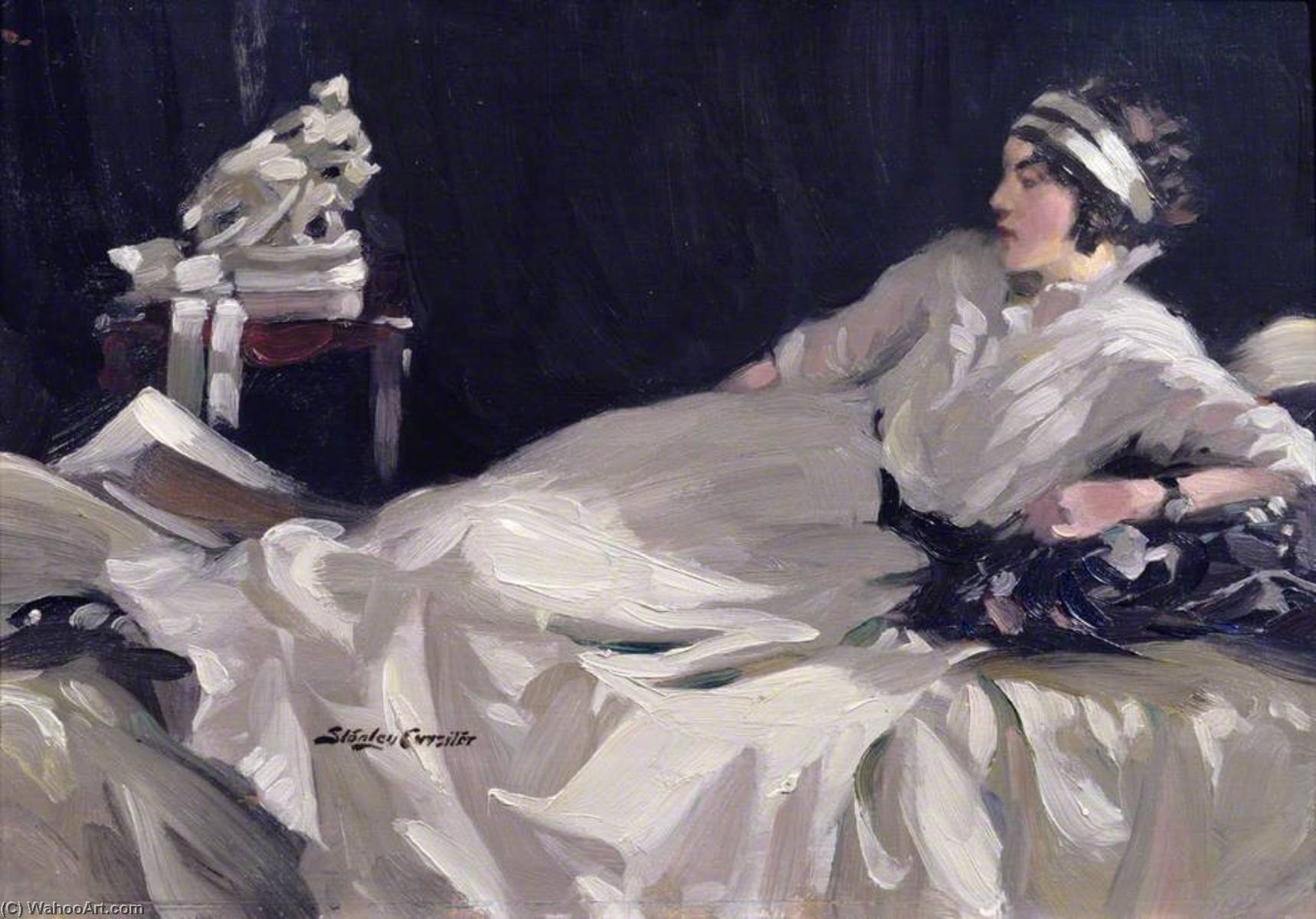 Reclining Lady In White — スタンリー・カーサイター