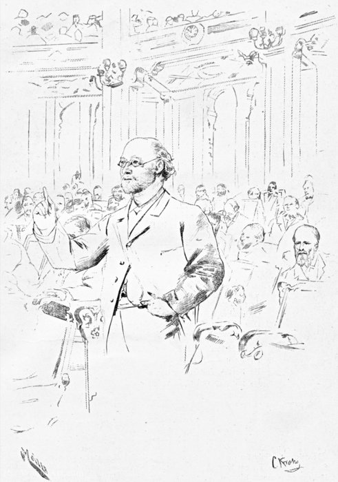 Interiører Fra Stortinget - C Berner - By Chr. Krohg - 1891g — Christian Krohg