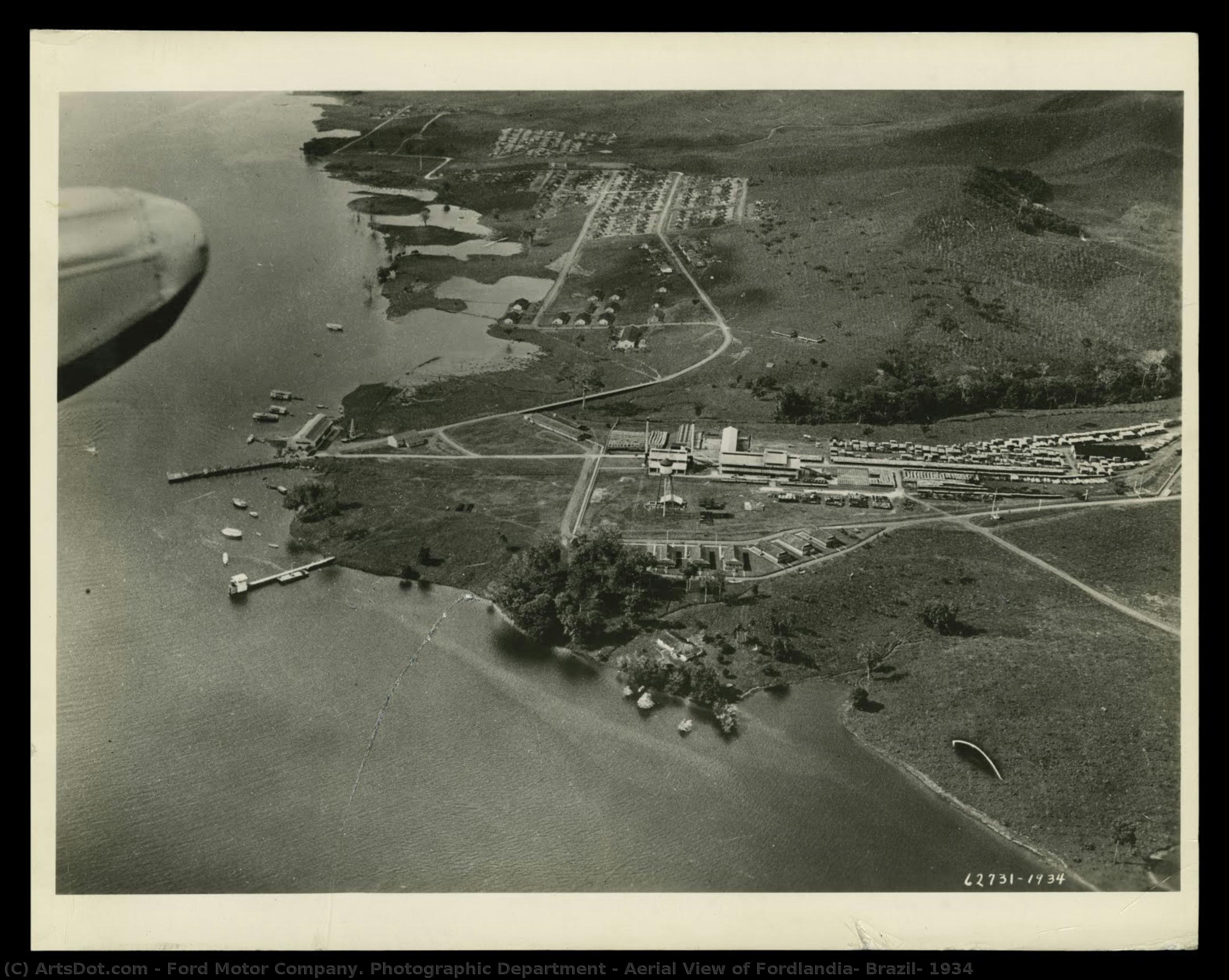 Aerial View Of Fordlandia, Brazil, 1934 — Ford Motor Company. Photographic Department