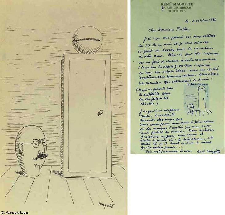 Hombre Y Sostenedor De Cabeza — René Magritte