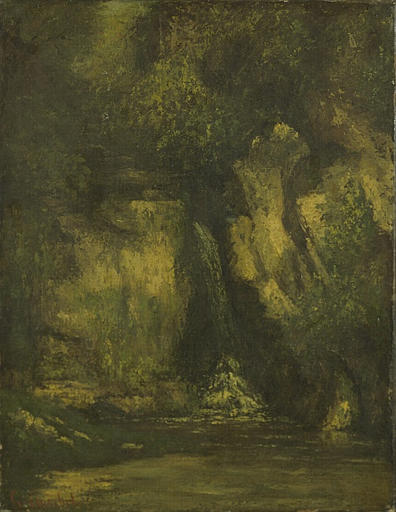 Waterfall In The Wood — Gustave Courbet