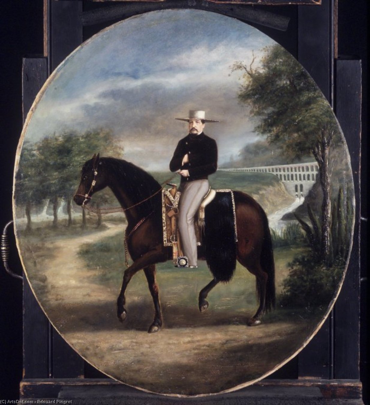 Portrait Of Don Manuel Romero De Terreros Y (villar-)villamil — Edouard Pingret