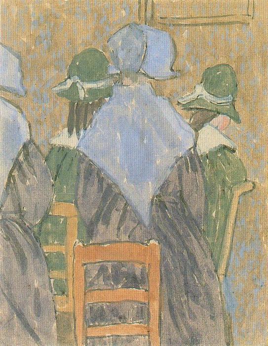 Nuns And Schoolgirls Standing In Church — Gwen John