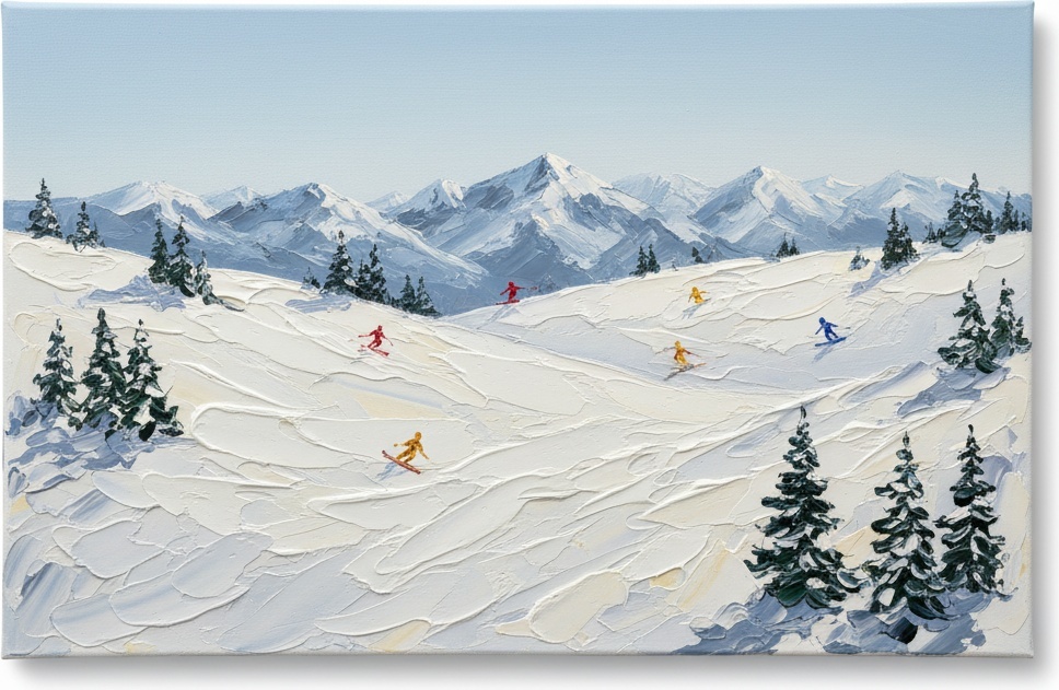 Ethereal Descent: A Sculptural Study Of Alpine Serenity And Vibrant Winter Motion — David Moreau
