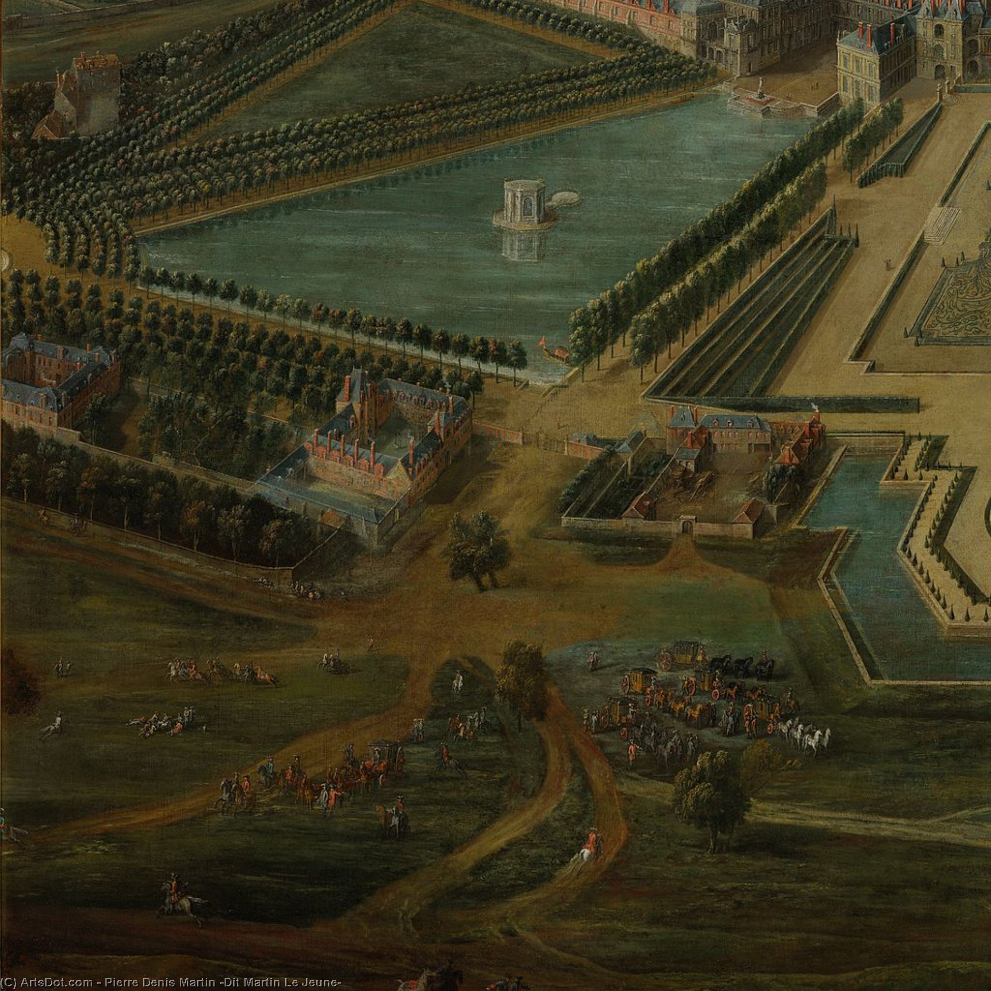 Vue Du Château De Fontainebleau — Pierre Denis Martin (dit Martin Le Jeune)