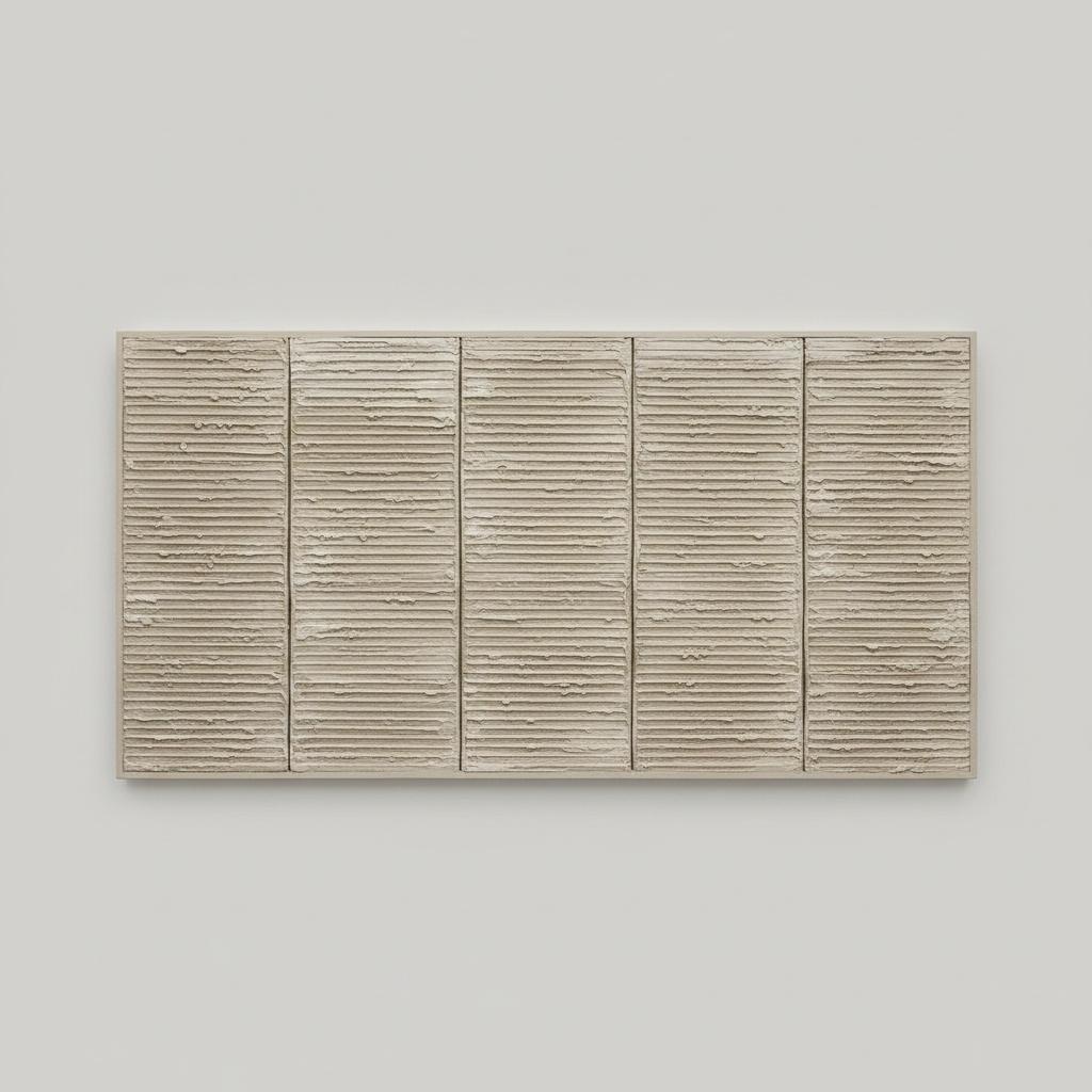 Monolithic Rhythms In Sand: A Meditative Study Of Layered Tactile Serenity — David Moreau