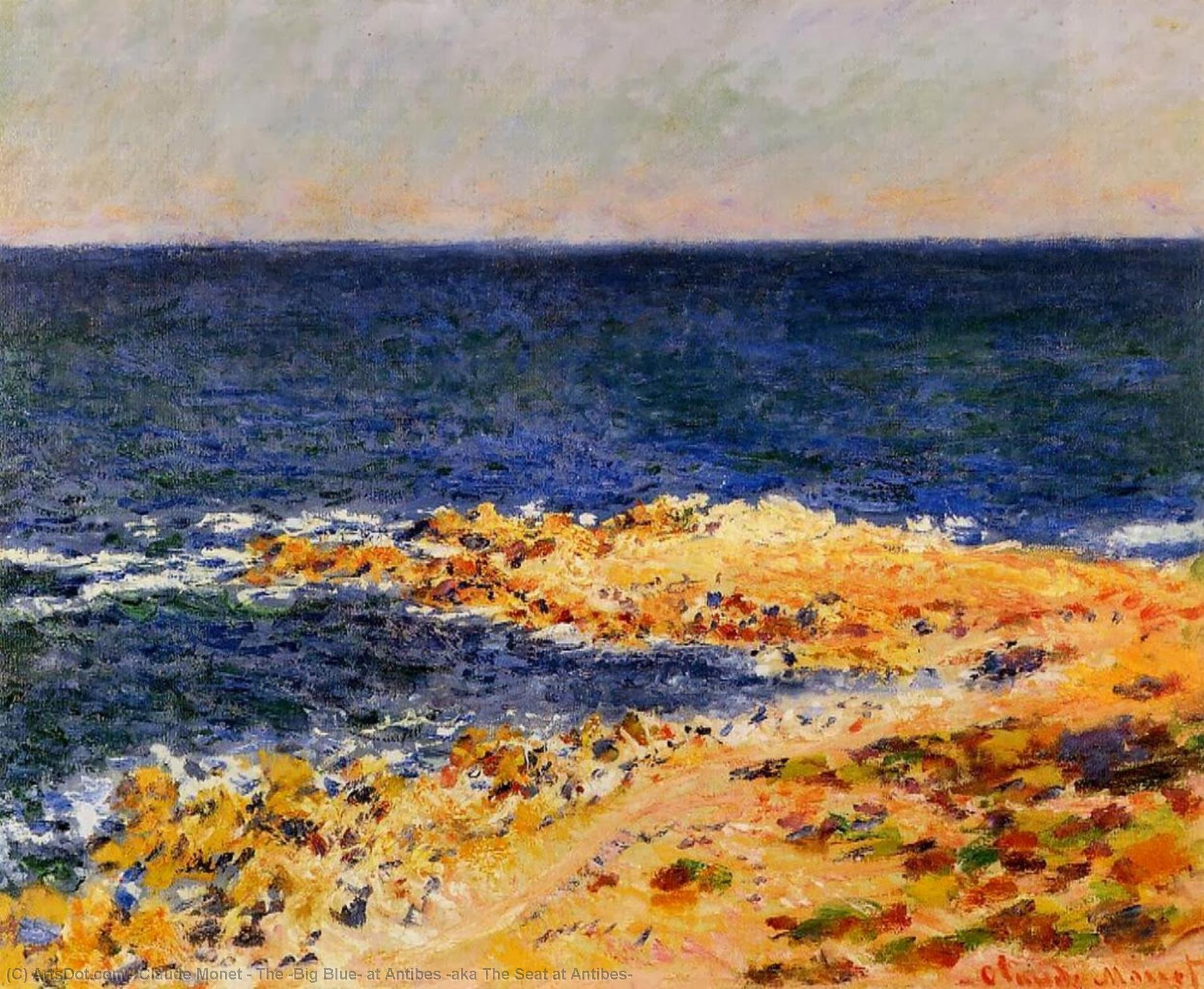 El 'azul Profundo' En Antibes (también Conocido Como El Asiento En Antibes) — Claude Monet