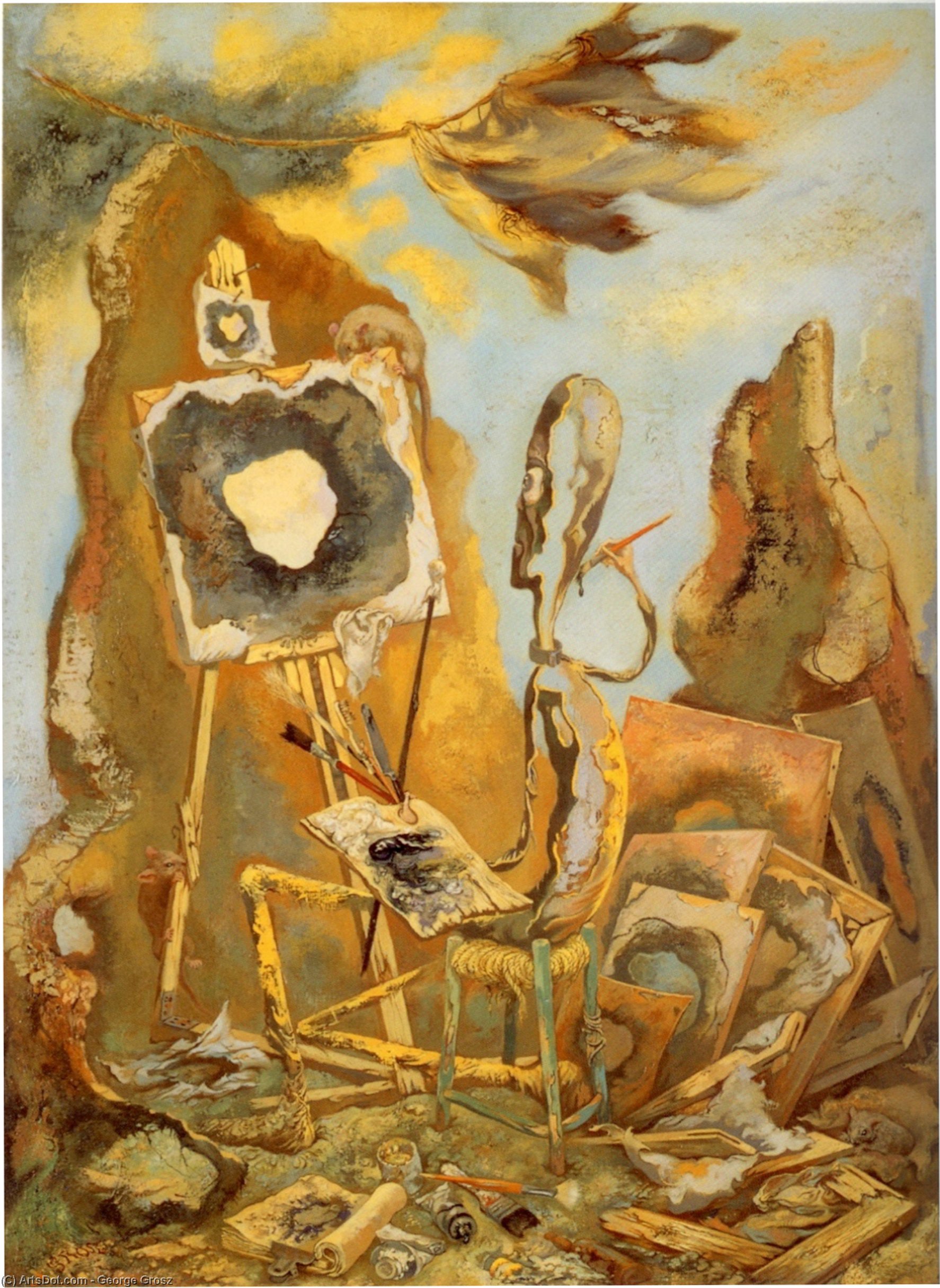 The Painter Of The Hole I — George Grosz