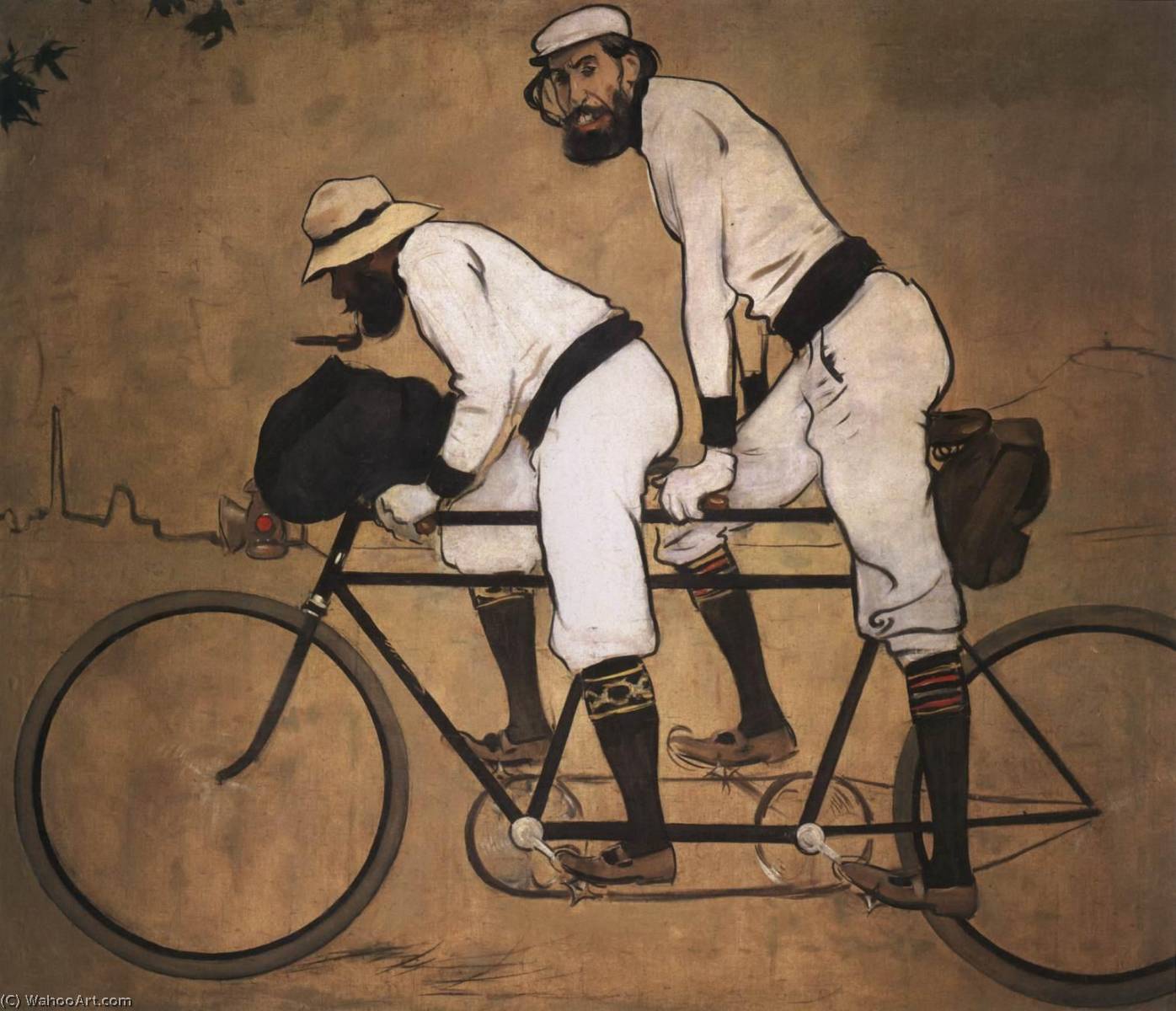 Ramón Casas And Pere Romeu On A Tandem — Ramon Casas I Carbó