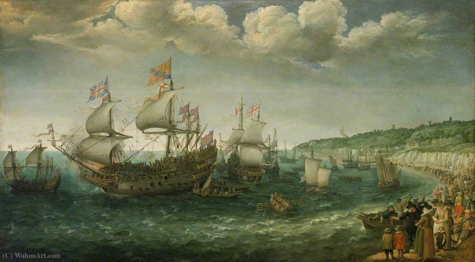 Embarkation Of The Elector Palatine In The 'prince Royal' At Dover — Adam Willaerts